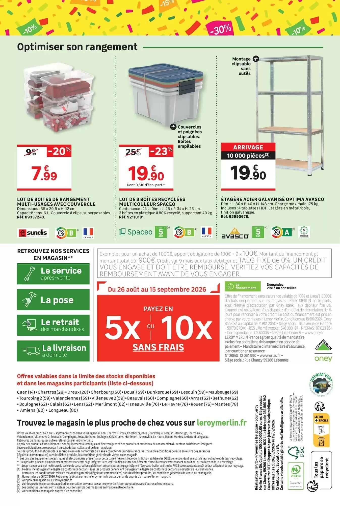 Prospectus promotionnel Leroy Merlin valable à partir du 26/08/2026 - Page 8.