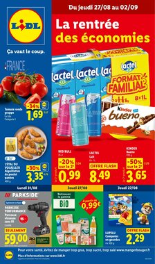 Prospectus promotionnel Lidl valable à partir du 27/08/2026
