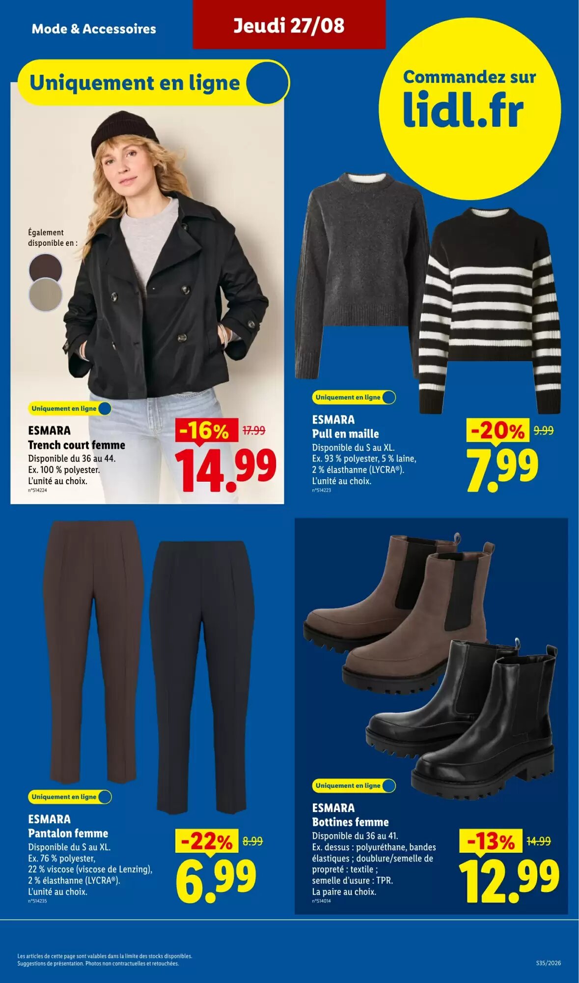 Prospectus promotionnel Lidl valable à partir du 27/08/2026 - Page 35.