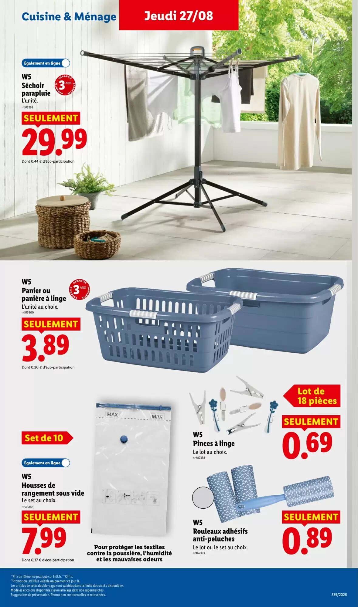 Prospectus promotionnel Lidl valable à partir du 27/08/2026 - Page 39.