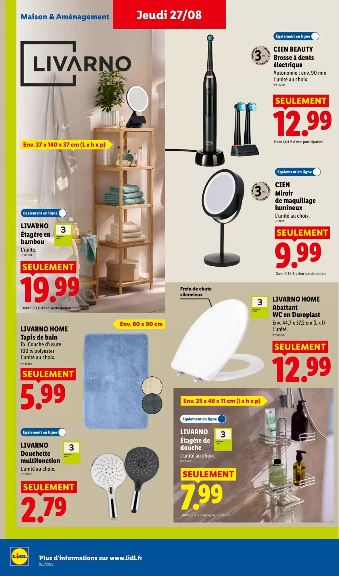 Prospectus promotionnel Lidl valable à partir du 27/08/2026 - Page 40.