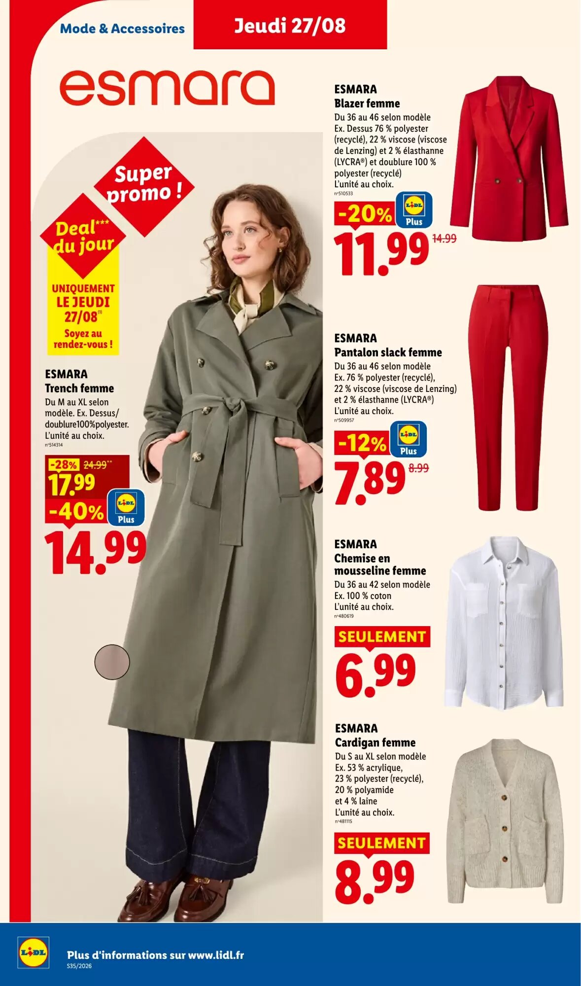 Prospectus promotionnel Lidl valable à partir du 27/08/2026 - Page 42.