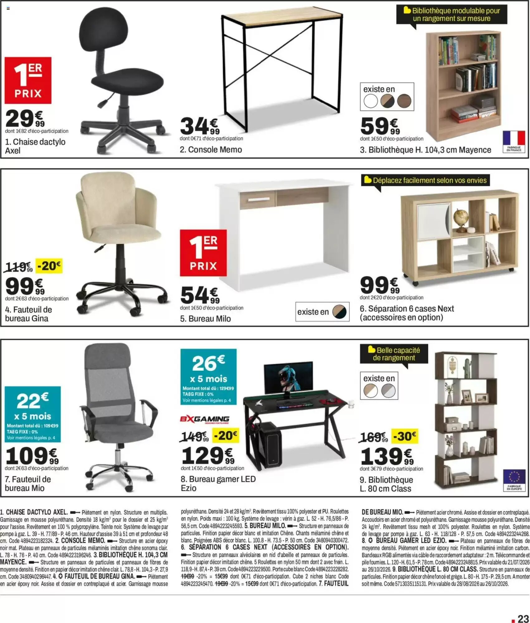 Prospectus promotionnel BUT valable à partir du 28/08/2026 - Page 23.
