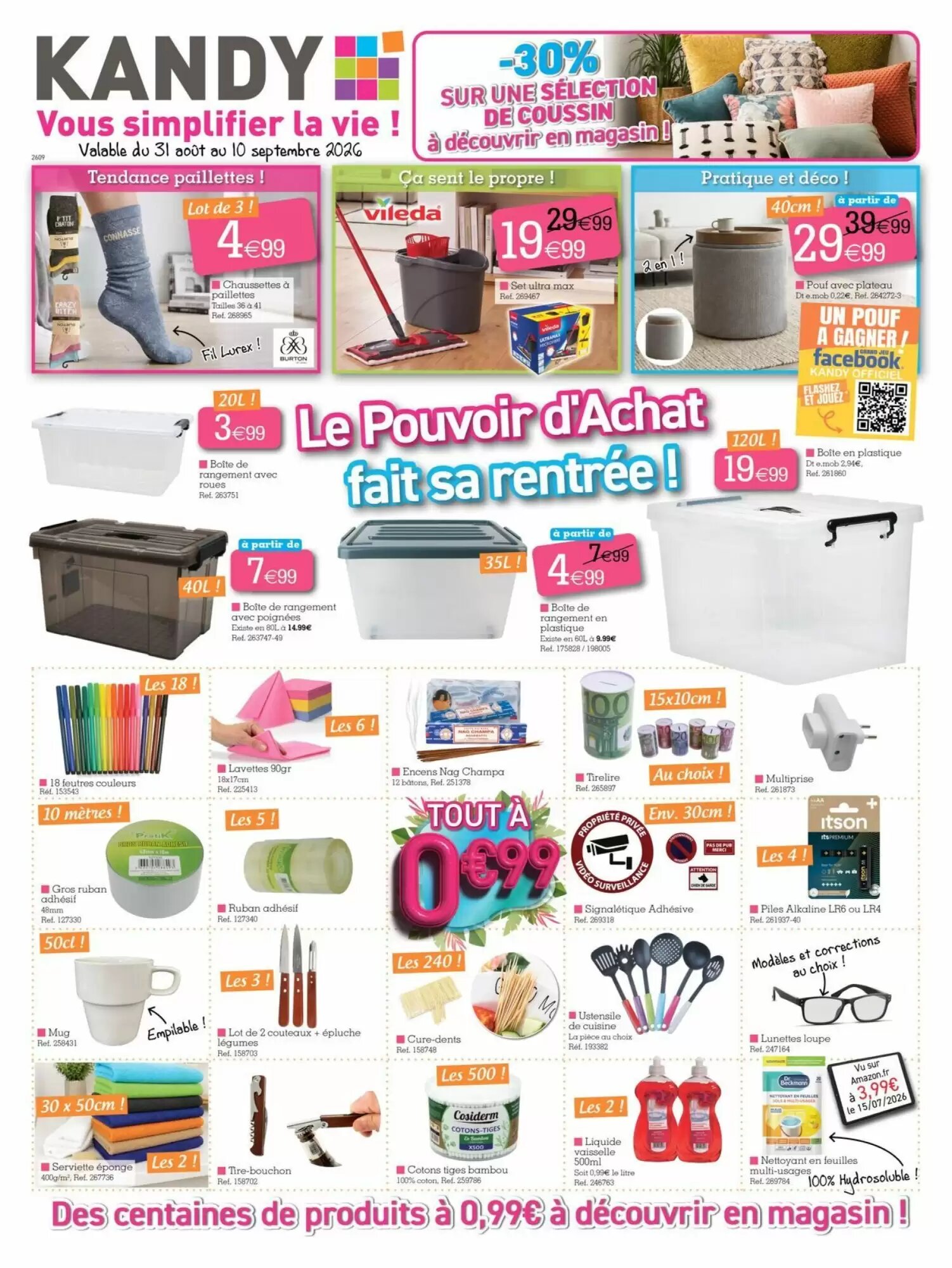 Prospectus promotionnel Kandy valable à partir du 31/08/2026 - Page 1.