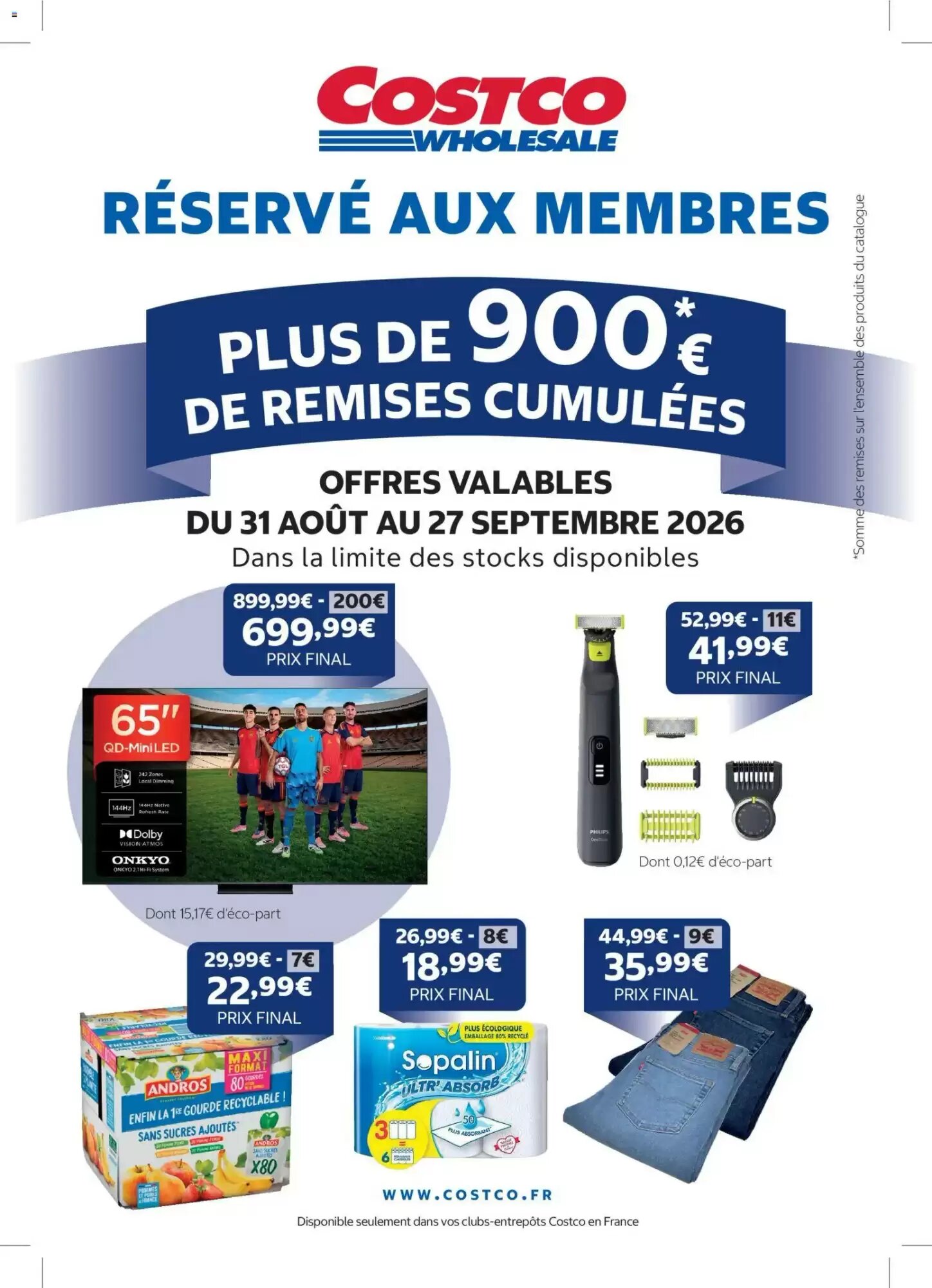 Prospectus promotionnel Costco valable à partir du 31/08/2026 - Page 1.