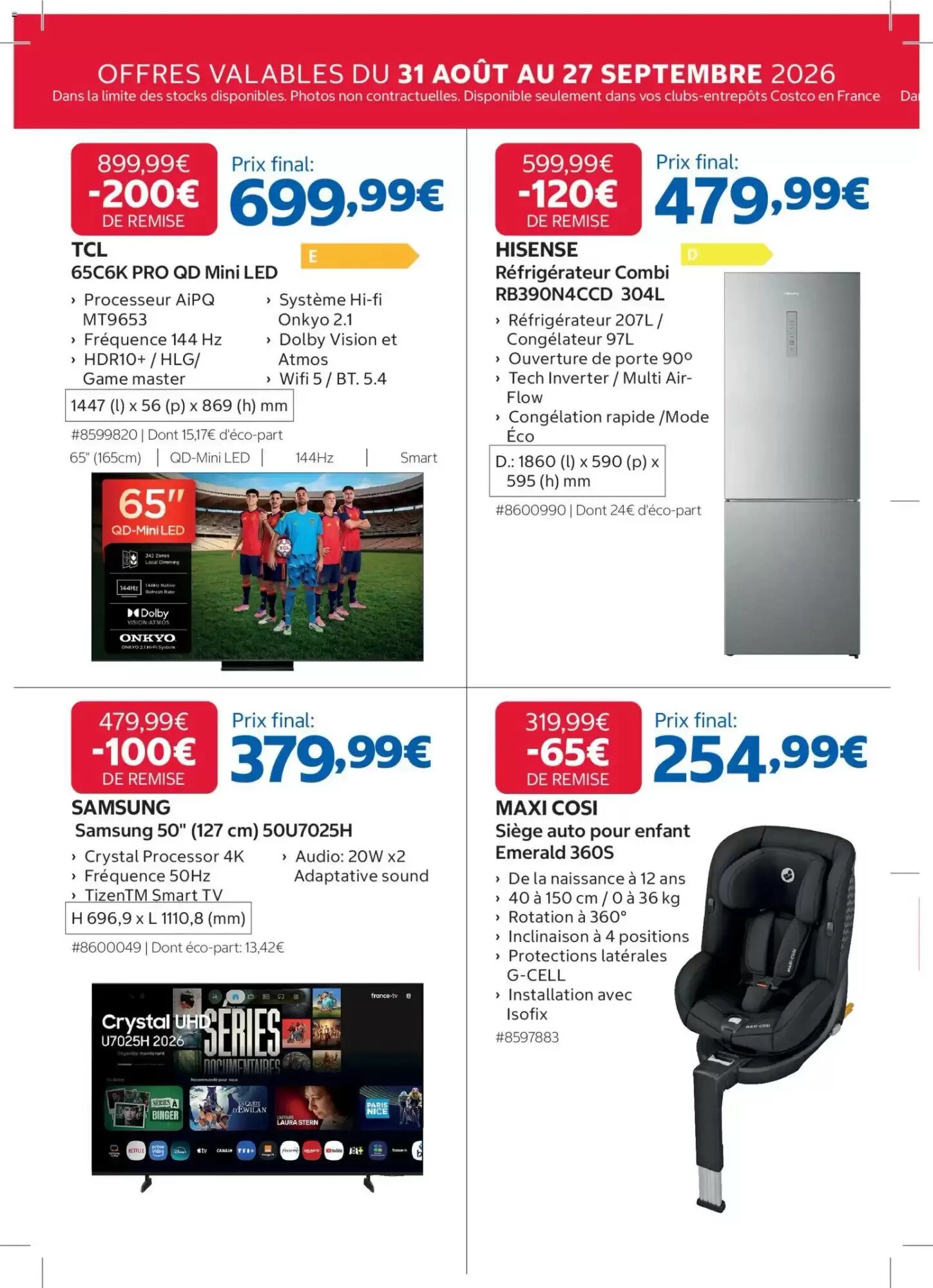 Prospectus promotionnel Costco valable à partir du 31/08/2026 - Page 2.