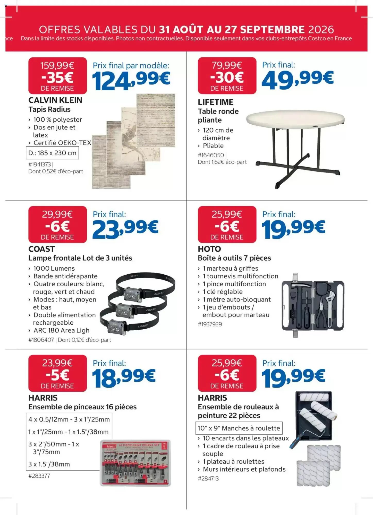 Prospectus promotionnel Costco valable à partir du 31/08/2026 - Page 5.