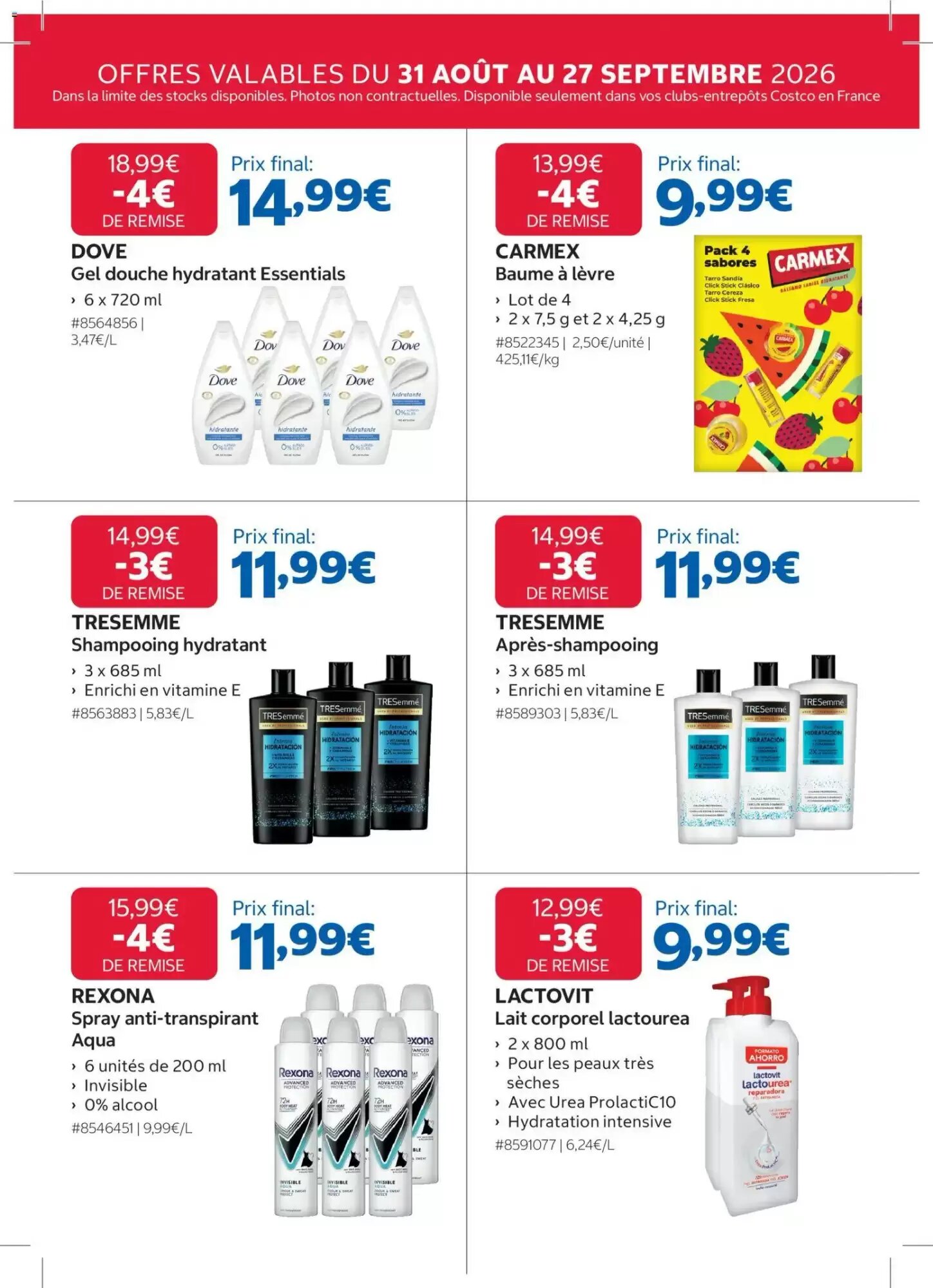 Prospectus promotionnel Costco valable à partir du 31/08/2026 - Page 6.