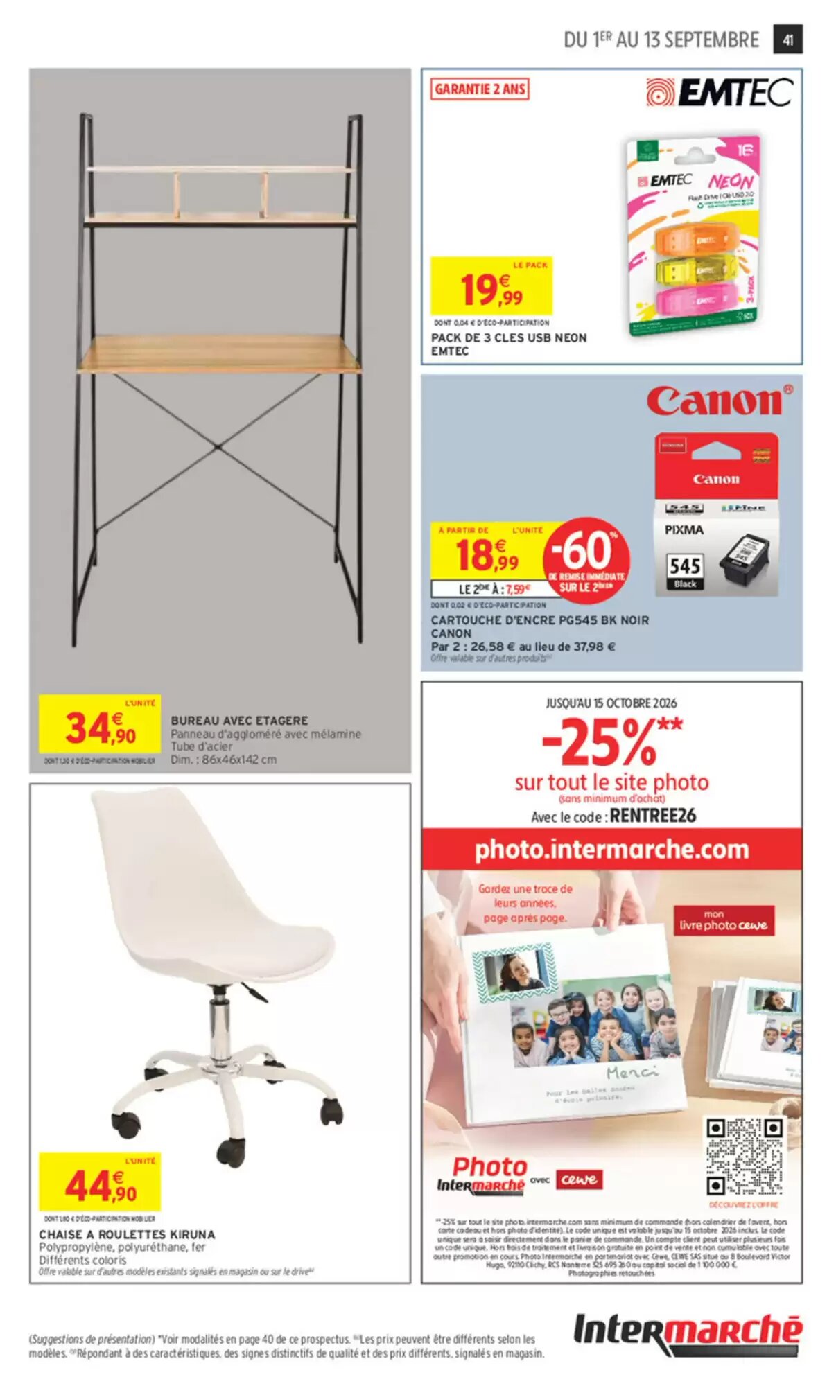 Prospectus promotionnel Intermarché valable à partir du 01/09/2026 - Page 41.