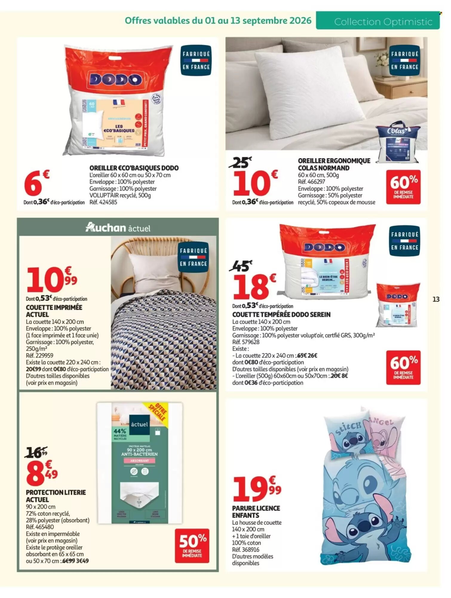 Prospectus promotionnel Auchan valable à partir du 01/09/2026 - Page 13.