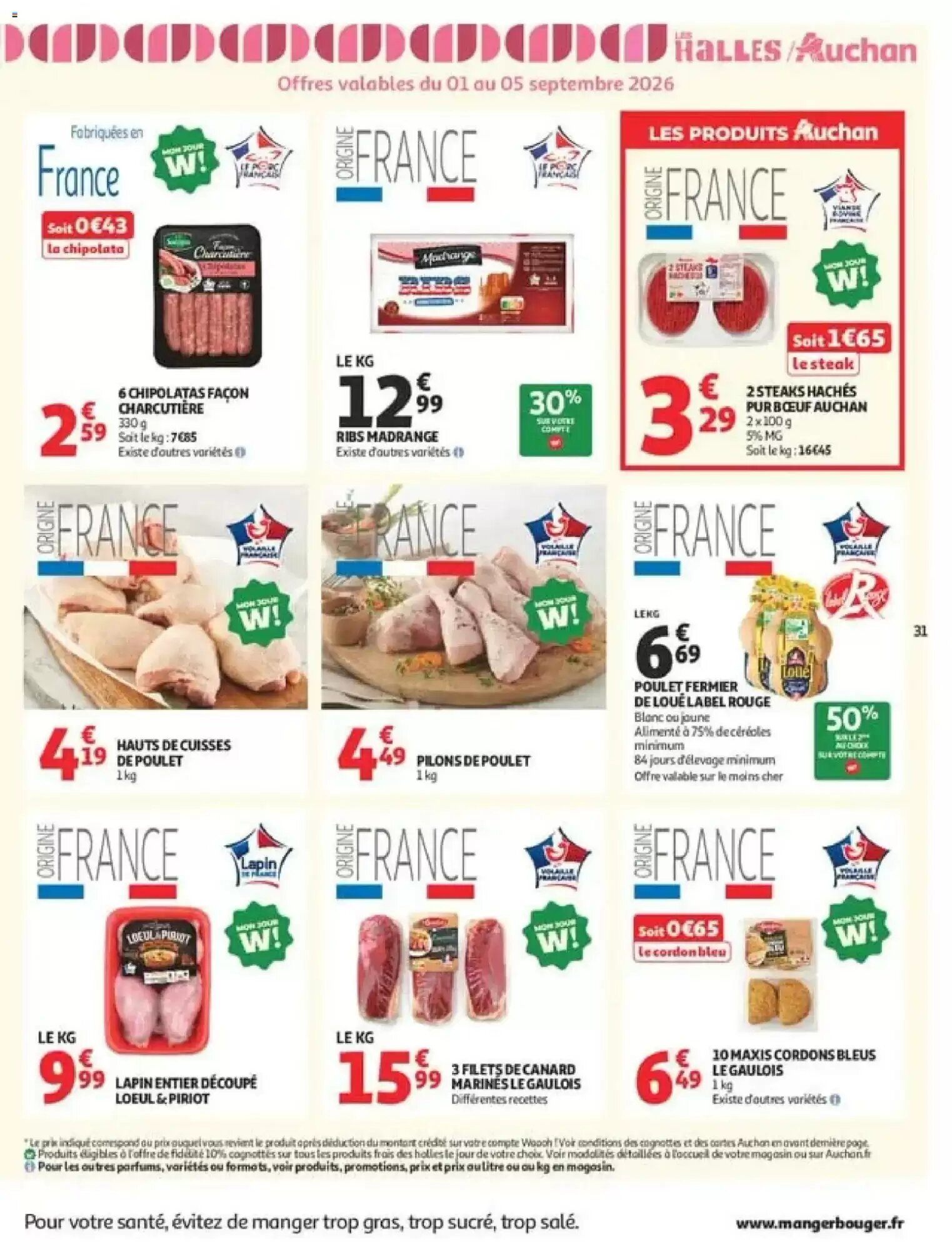 Prospectus promotionnel Auchan valable à partir du 01/09/2026 - Page 31.