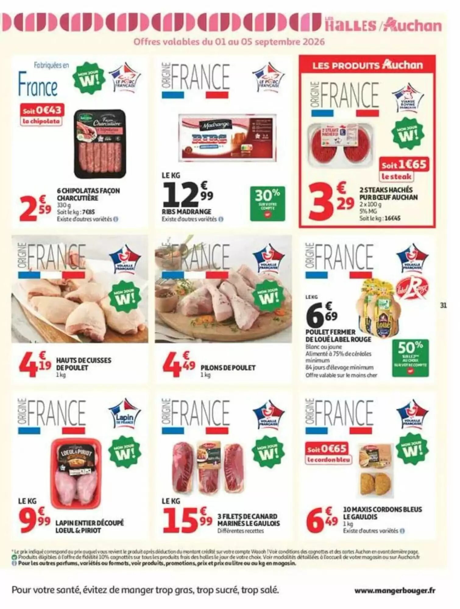 Prospectus promotionnel Auchan valable à partir du 01/09/2026 - Page 31.