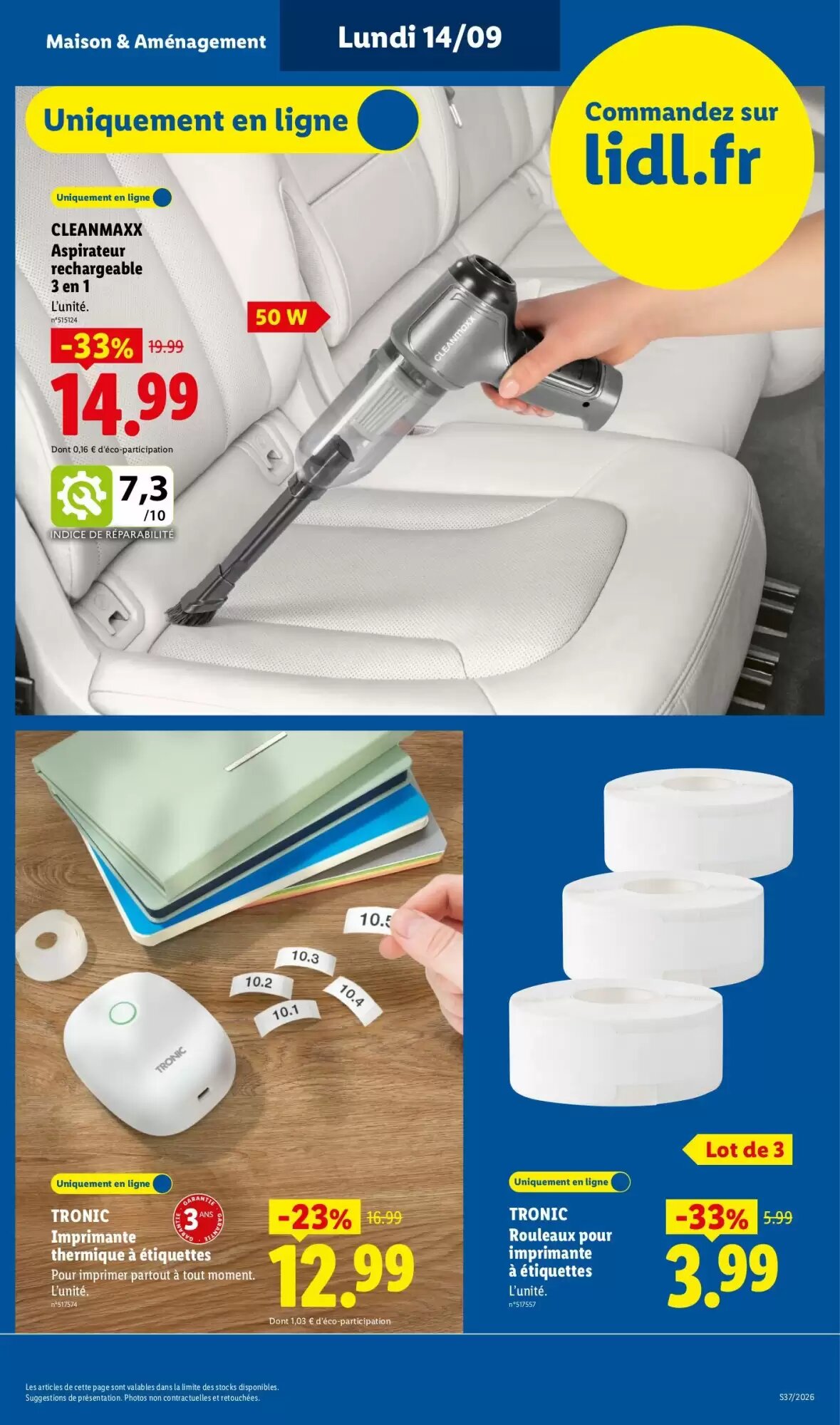 Prospectus promotionnel Lidl valable à partir du 03/09/2026 - Page 39.