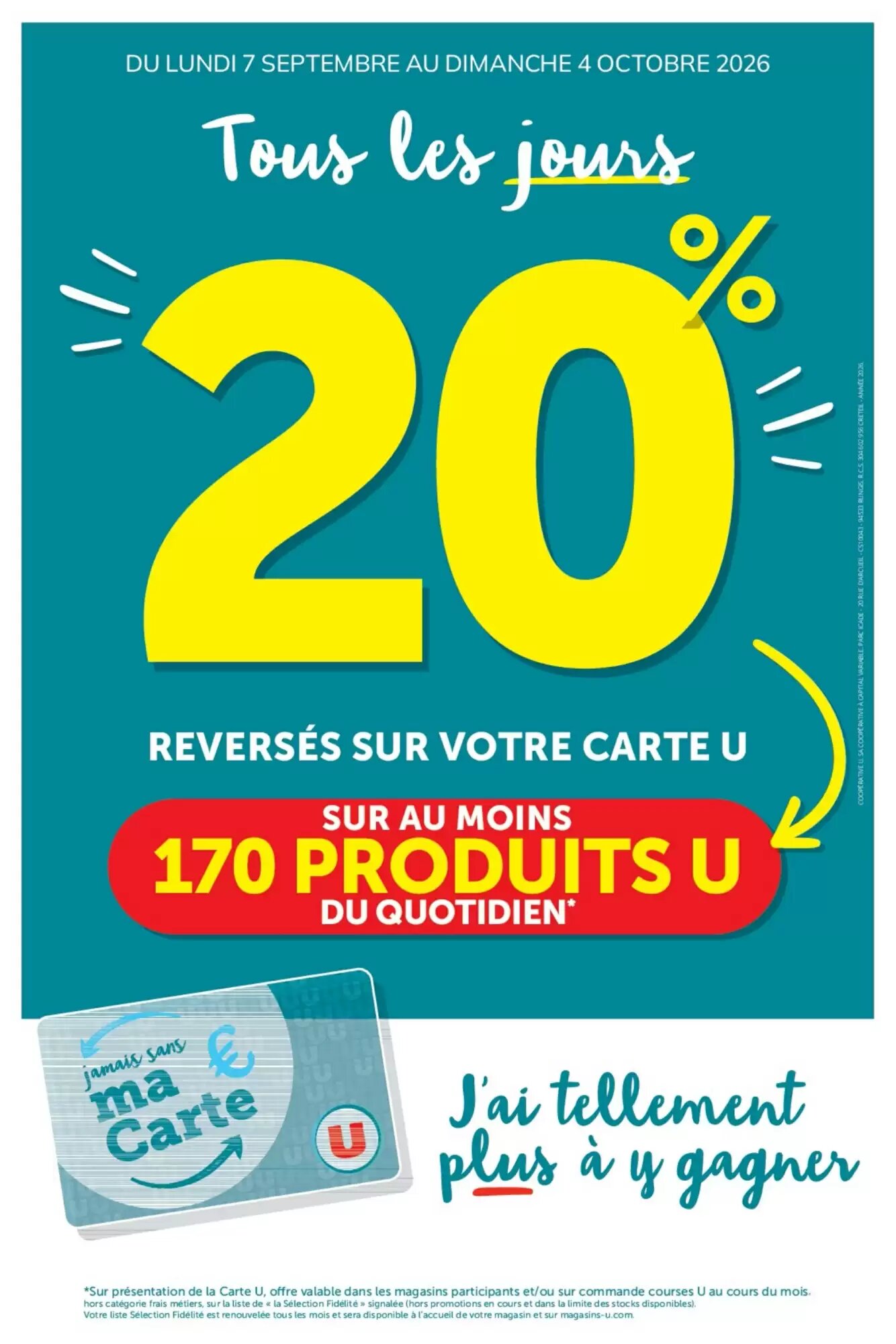 Prospectus promotionnel Super U valable à partir du 07/09/2026 - Page 1.
