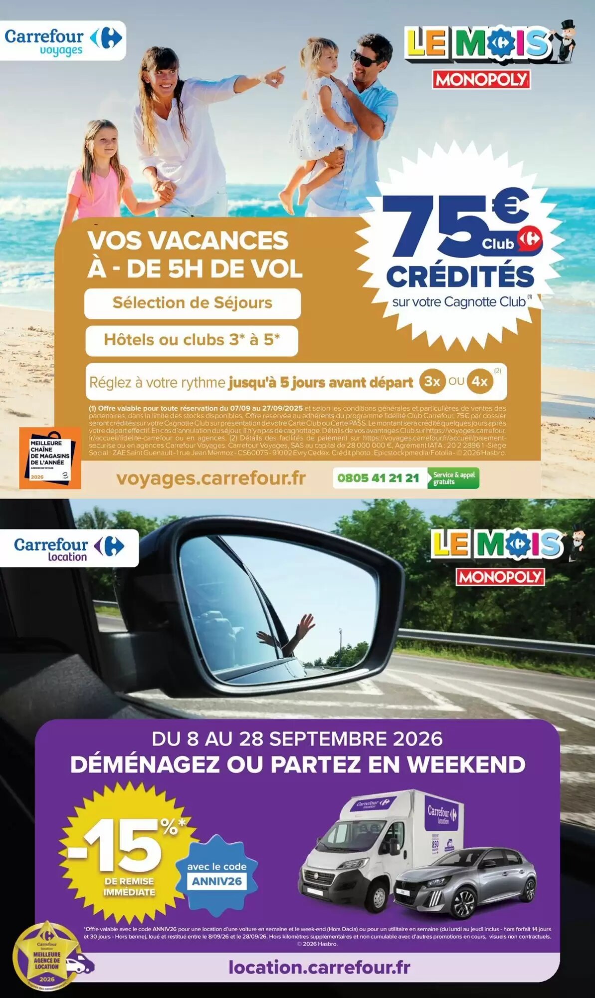 Prospectus promotionnel Carrefour valable à partir du 08/09/2026 - Page 74.