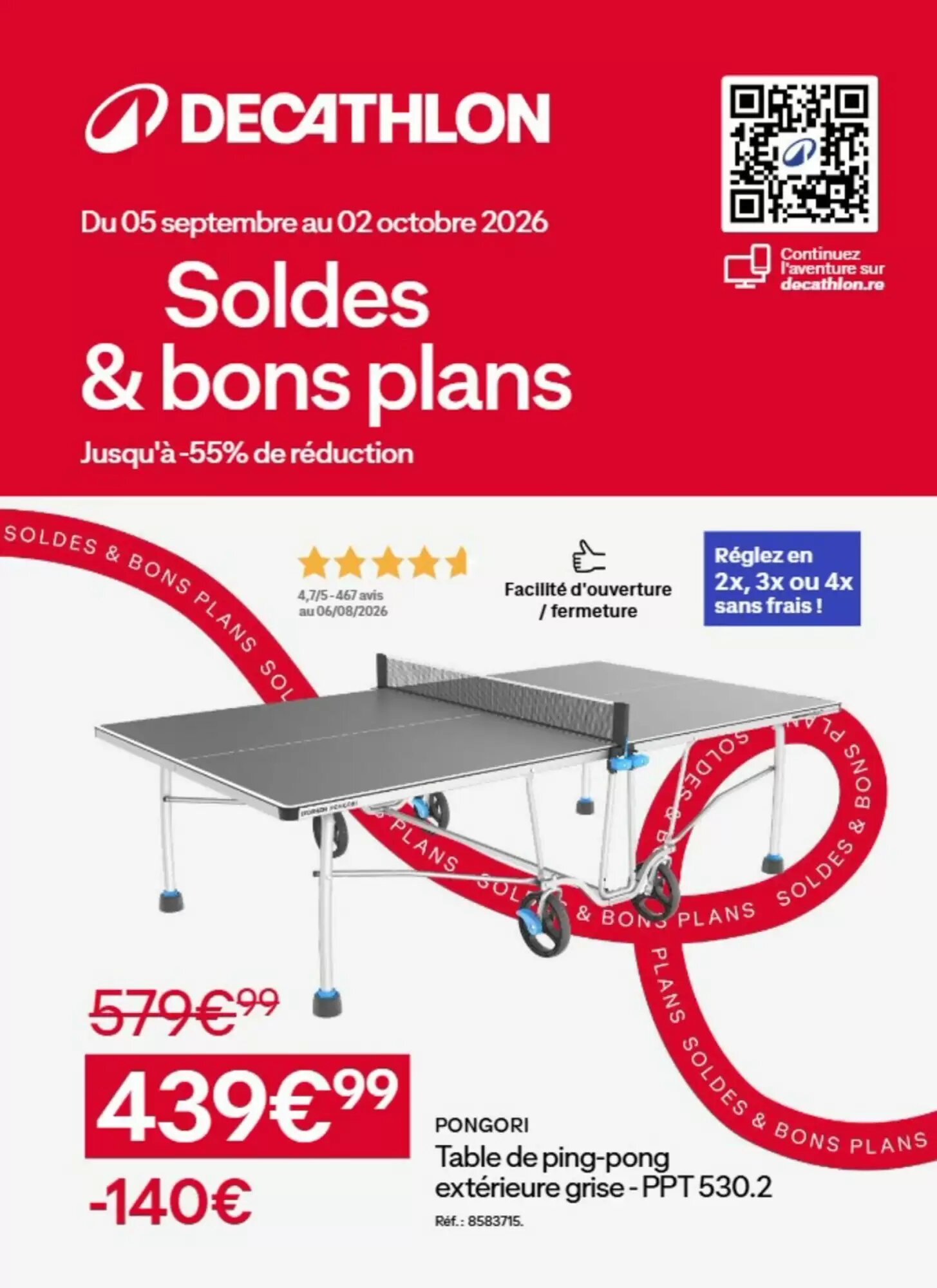 Prospectus promotionnel Decathlon valable à partir du 08/09/2026 - Page 1.