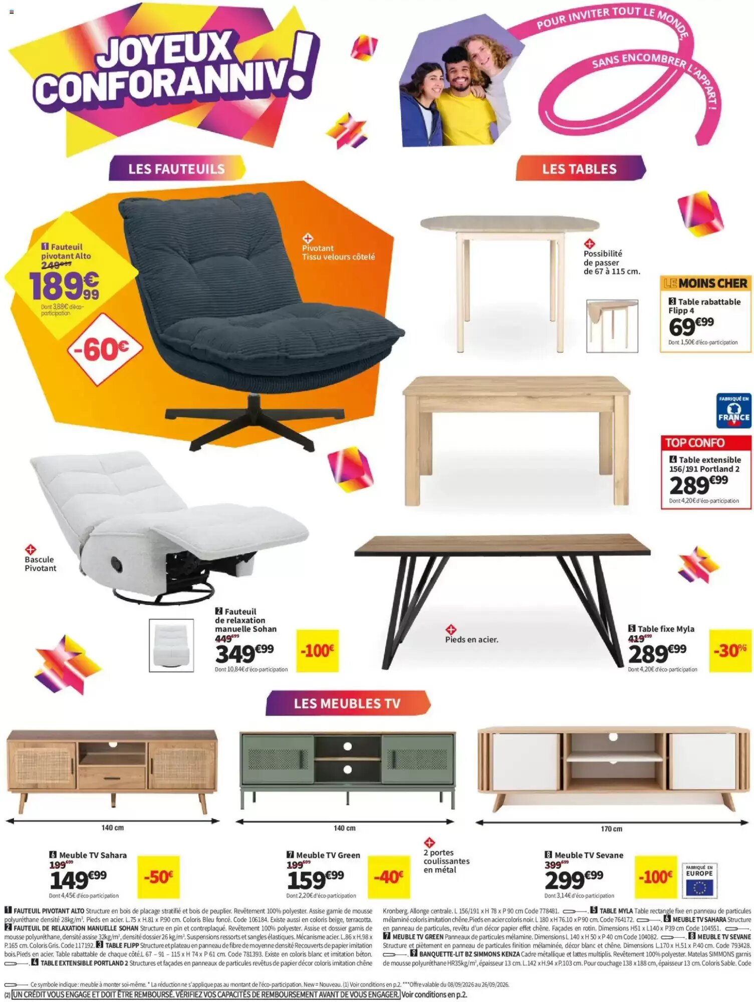 Prospectus promotionnel Conforama valable à partir du 08/09/2026 - Page 4.