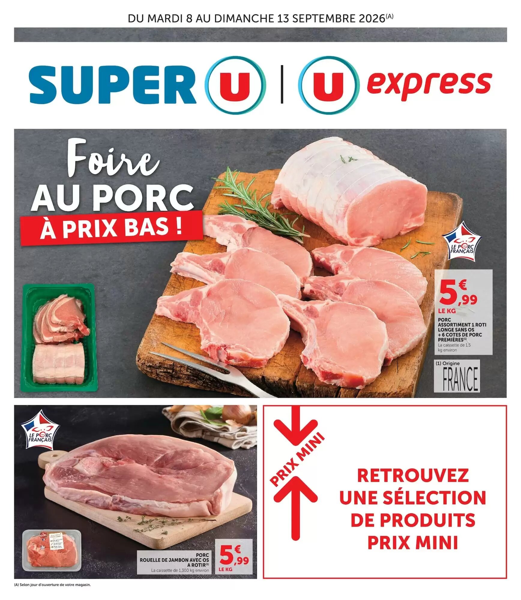 Prospectus promotionnel U Express valable à partir du 08/09/2026 - Page 1.