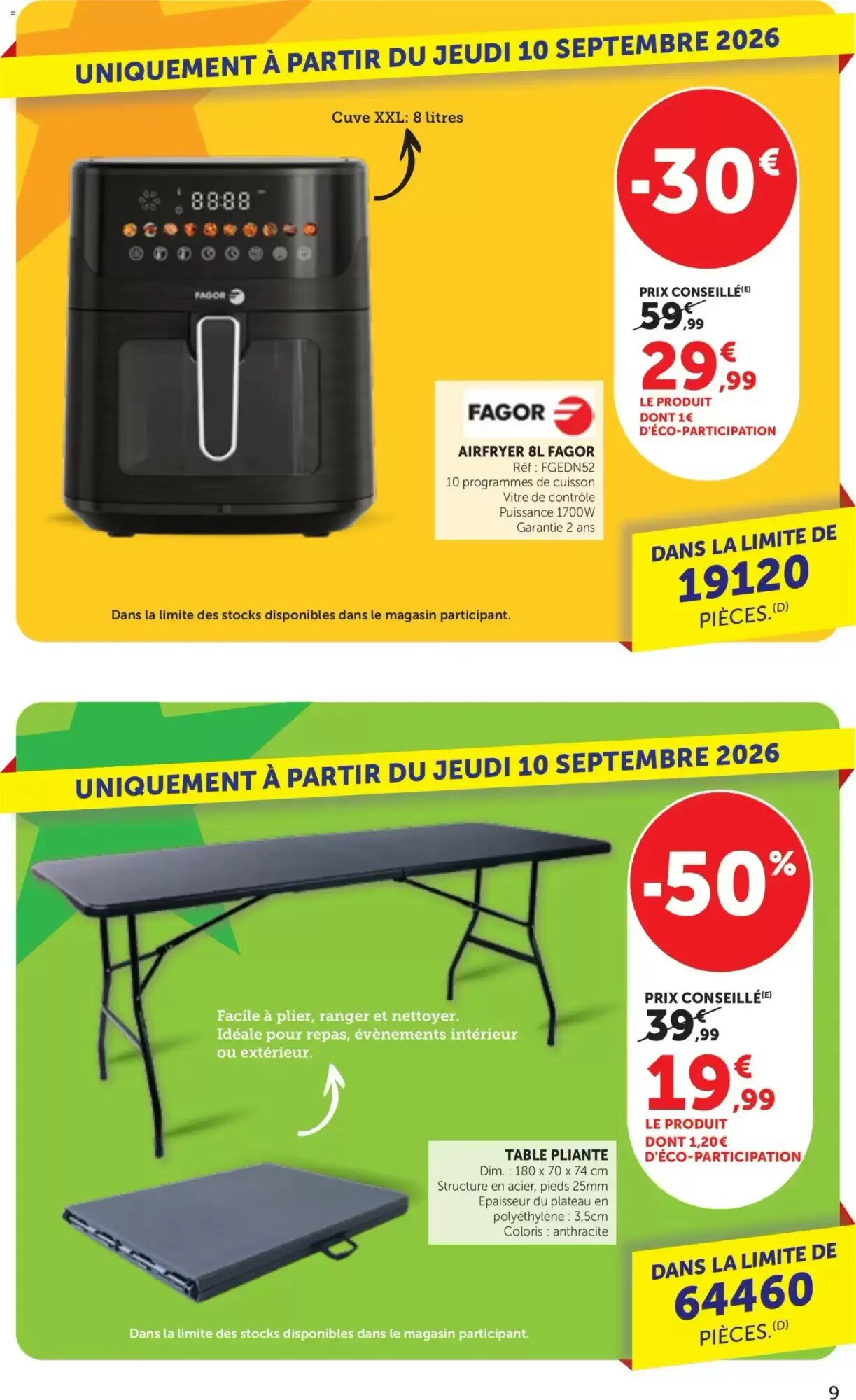 Prospectus promotionnel Bi1 valable à partir du 08/09/2026 - Page 9.