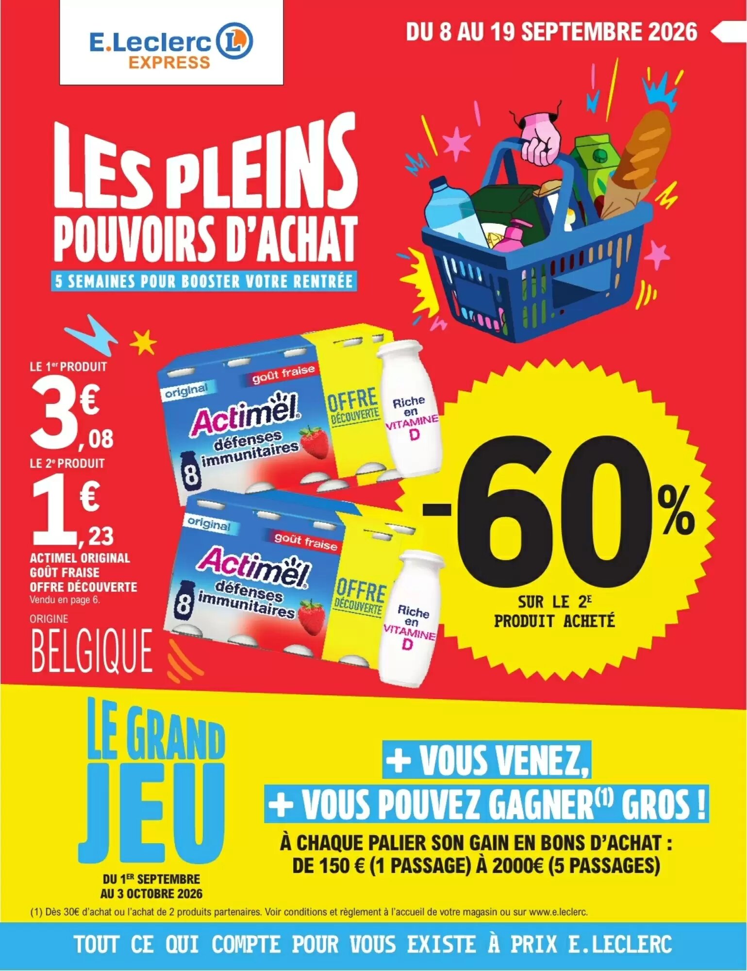 Prospectus promotionnel E.Leclerc Express valable à partir du 08/09/2026 - Page 1.