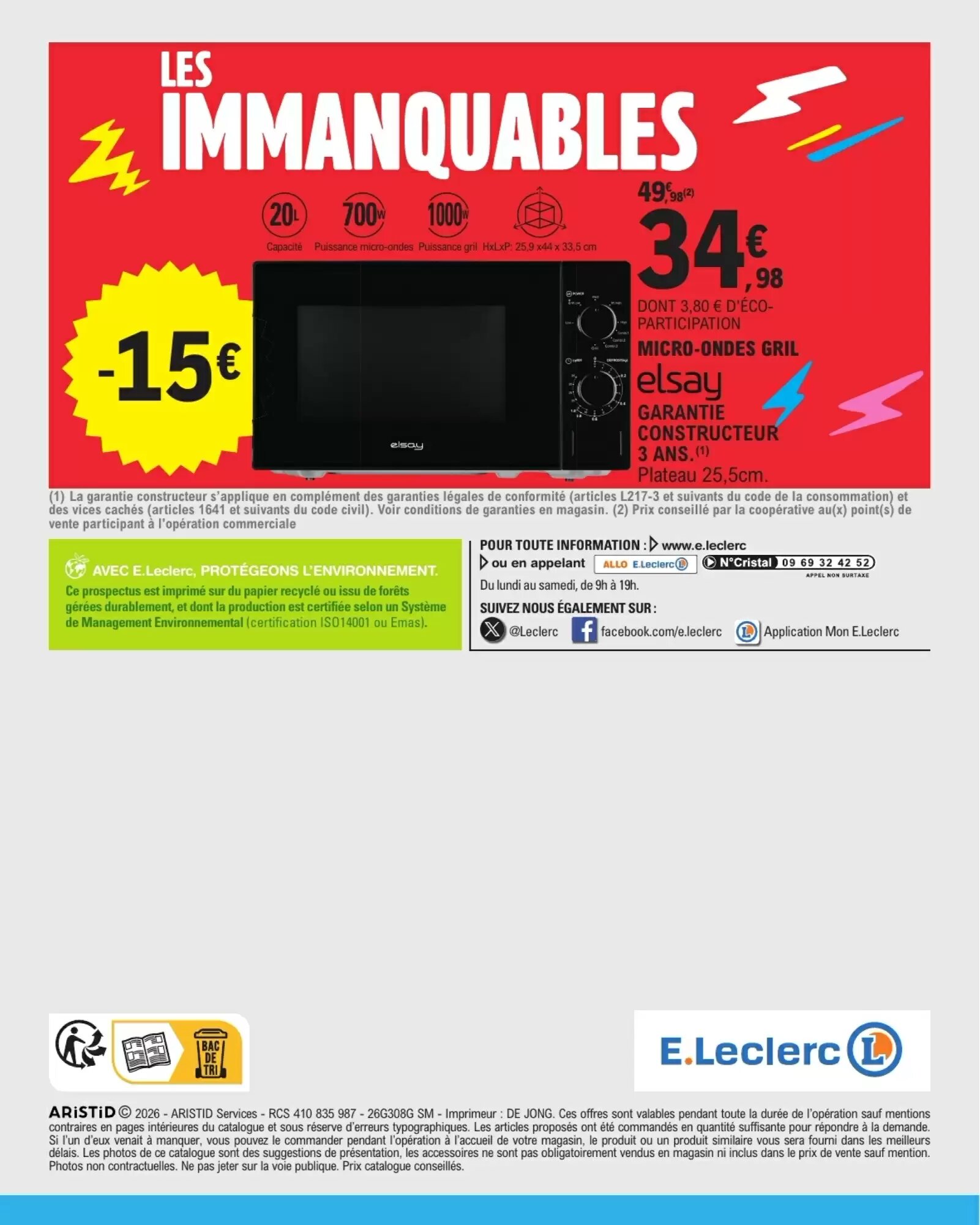 Prospectus promotionnel E.Leclerc valable à partir du 08/09/2026 - Page 40.