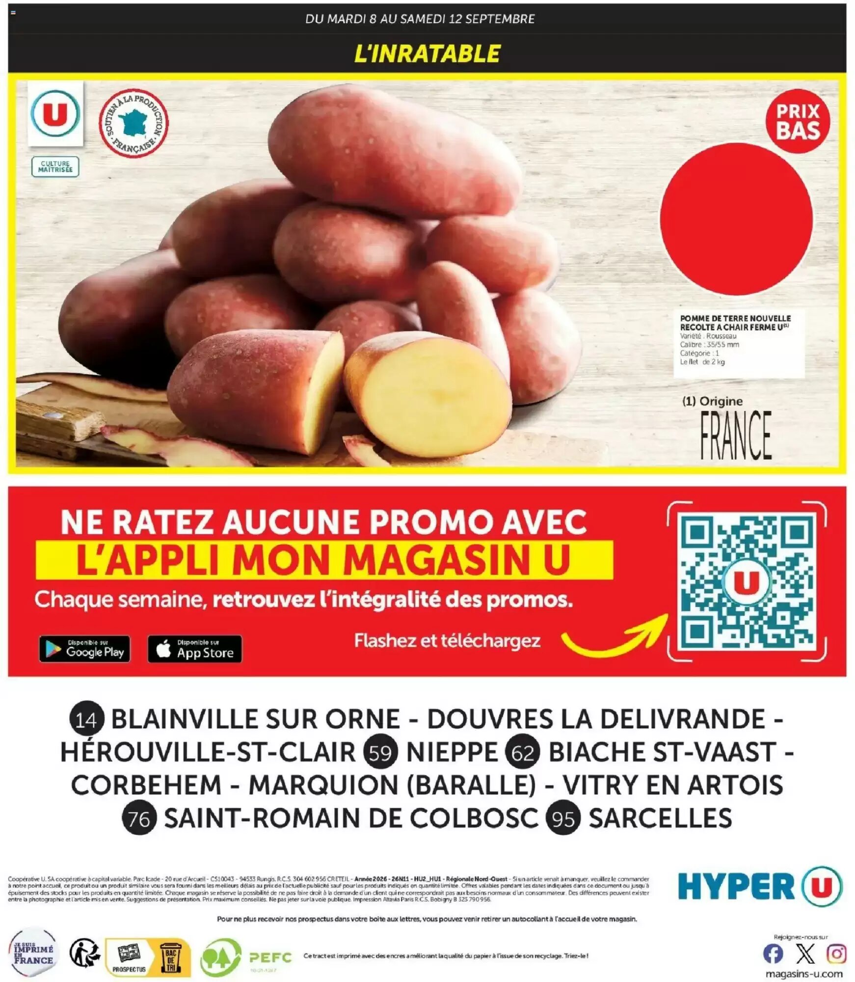 Prospectus promotionnel Hyper U valable à partir du 08/09/2026 - Page 12.