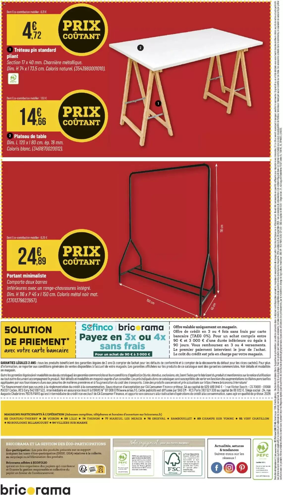 Prospectus promotionnel Bricorama valable à partir du 09/09/2026 - Page 12.