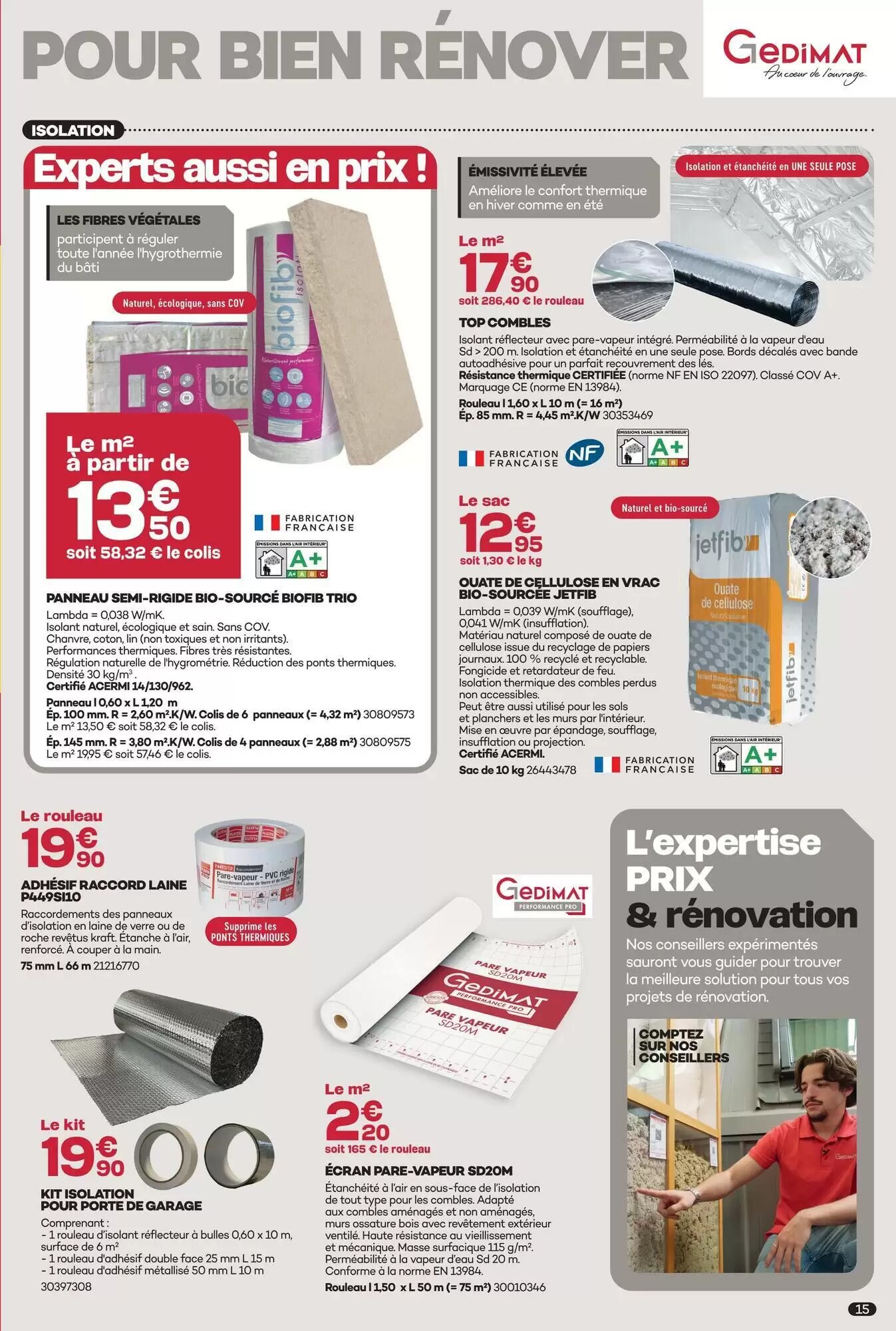Prospectus promotionnel Gedimat valable à partir du 09/09/2026 - Page 15.