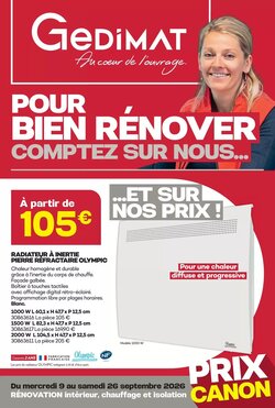 Prospectus promotionnel Gedimat valable à partir du 09/09/2026