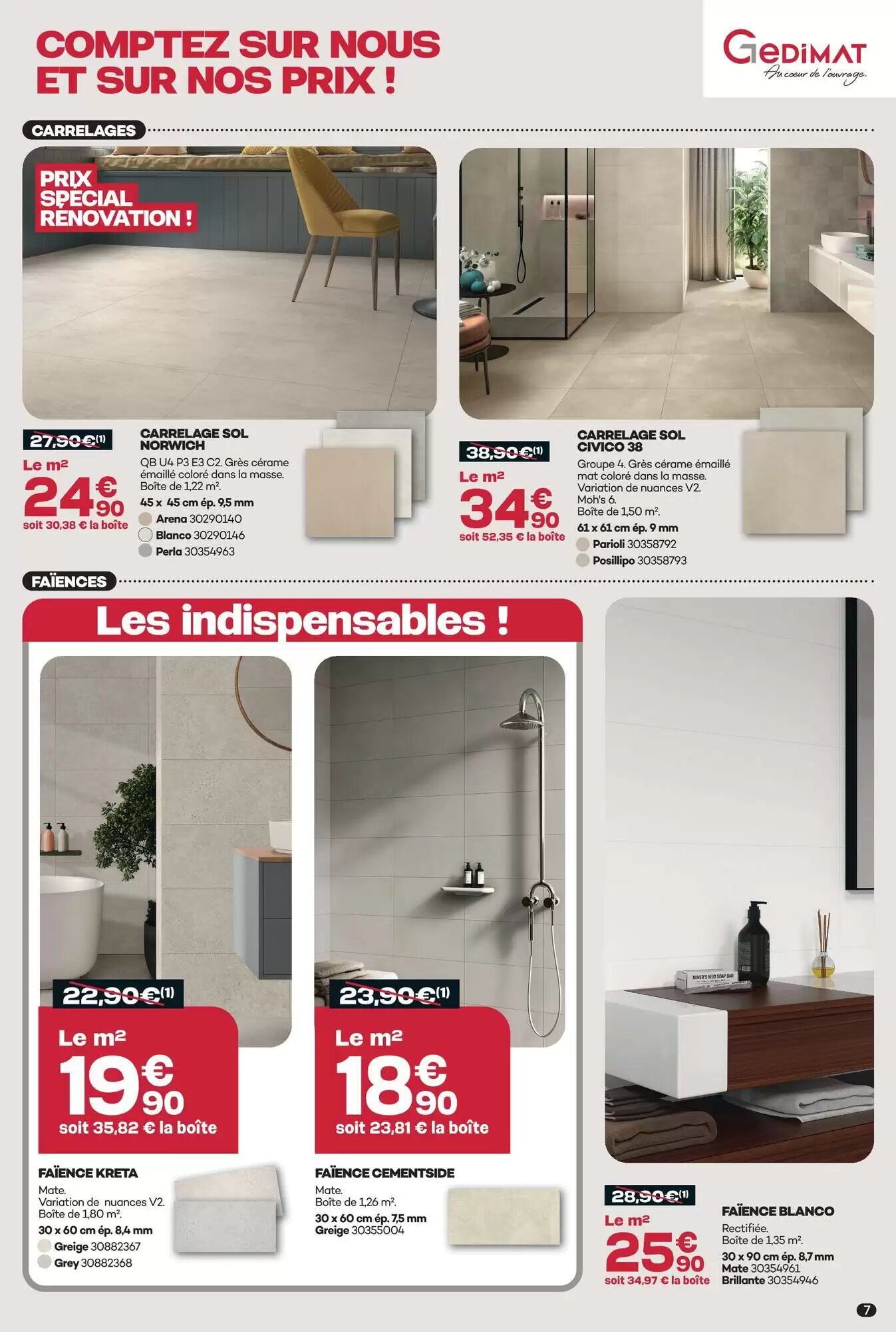 Prospectus promotionnel Gedimat valable à partir du 09/09/2026 - Page 7.
