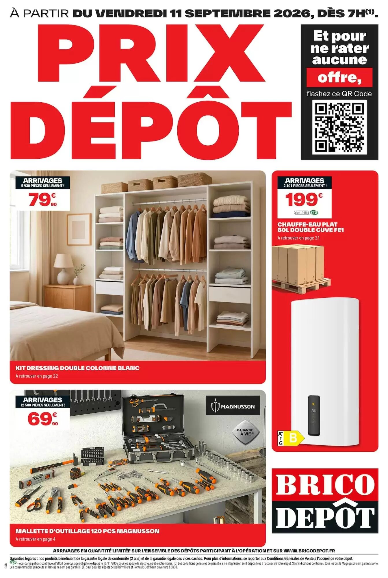 Prospectus promotionnel Brico Dépôt valable à partir du 11/09/2026 - Page 1.