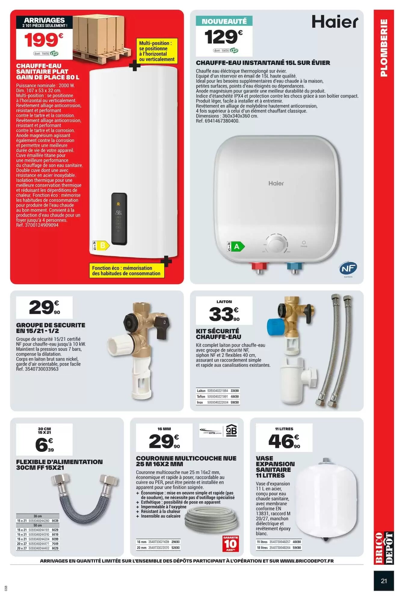 Prospectus promotionnel Brico Dépôt valable à partir du 11/09/2026 - Page 21.