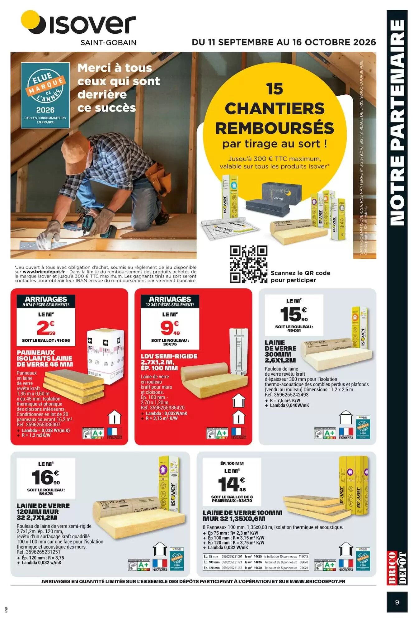 Prospectus promotionnel Brico Dépôt valable à partir du 11/09/2026 - Page 9.
