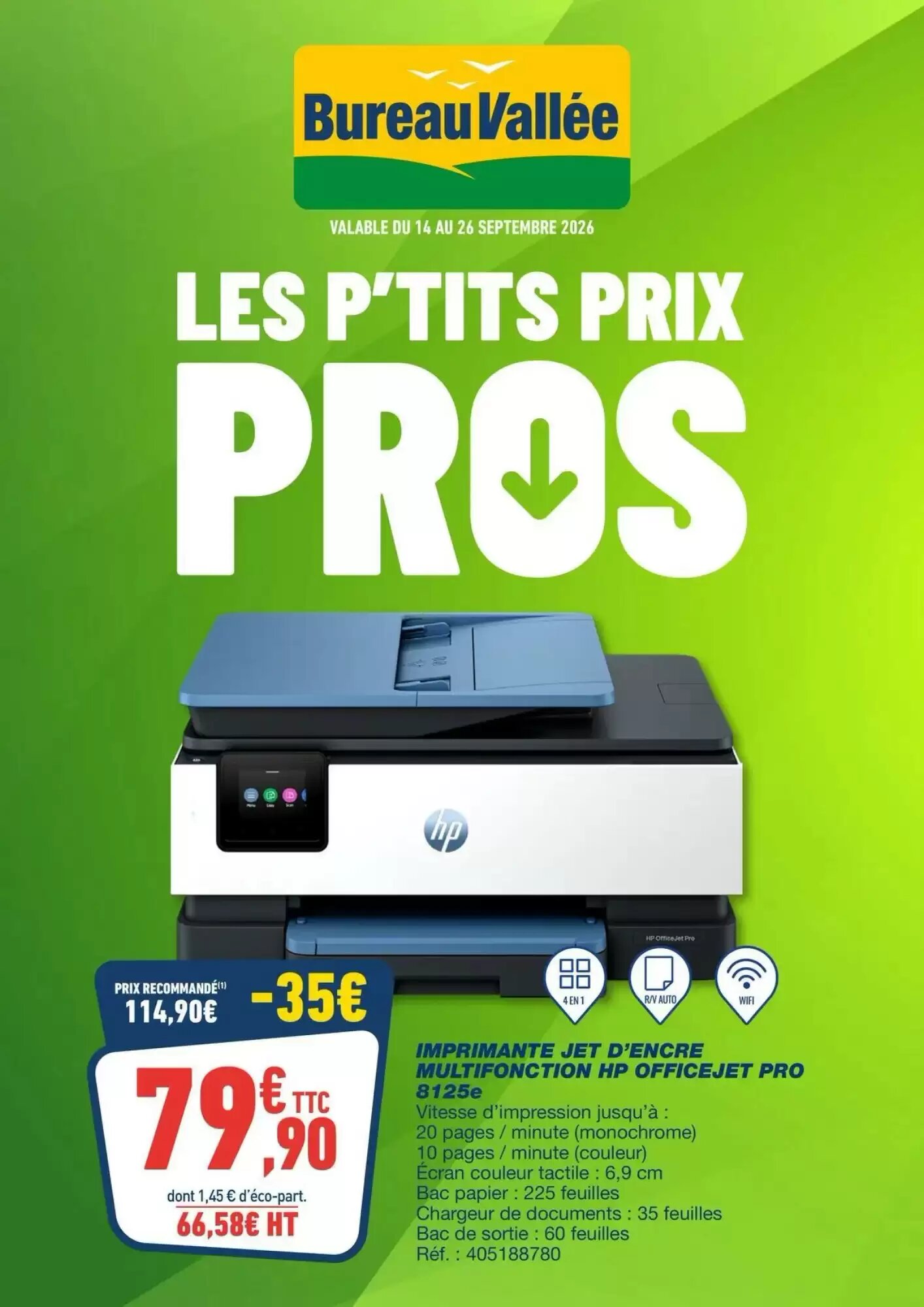 Prospectus promotionnel Bureau Vallée valable à partir du 14/09/2026 - Page 1.