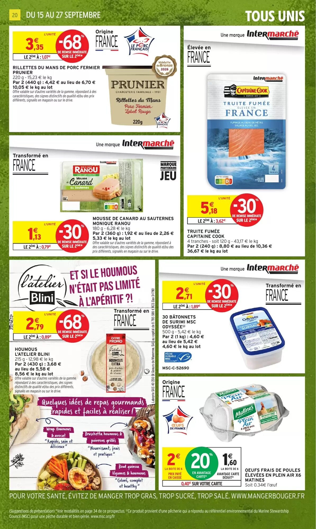 Prospectus promotionnel Intermarché Hyper valable à partir du 15/09/2026 - Page 20.