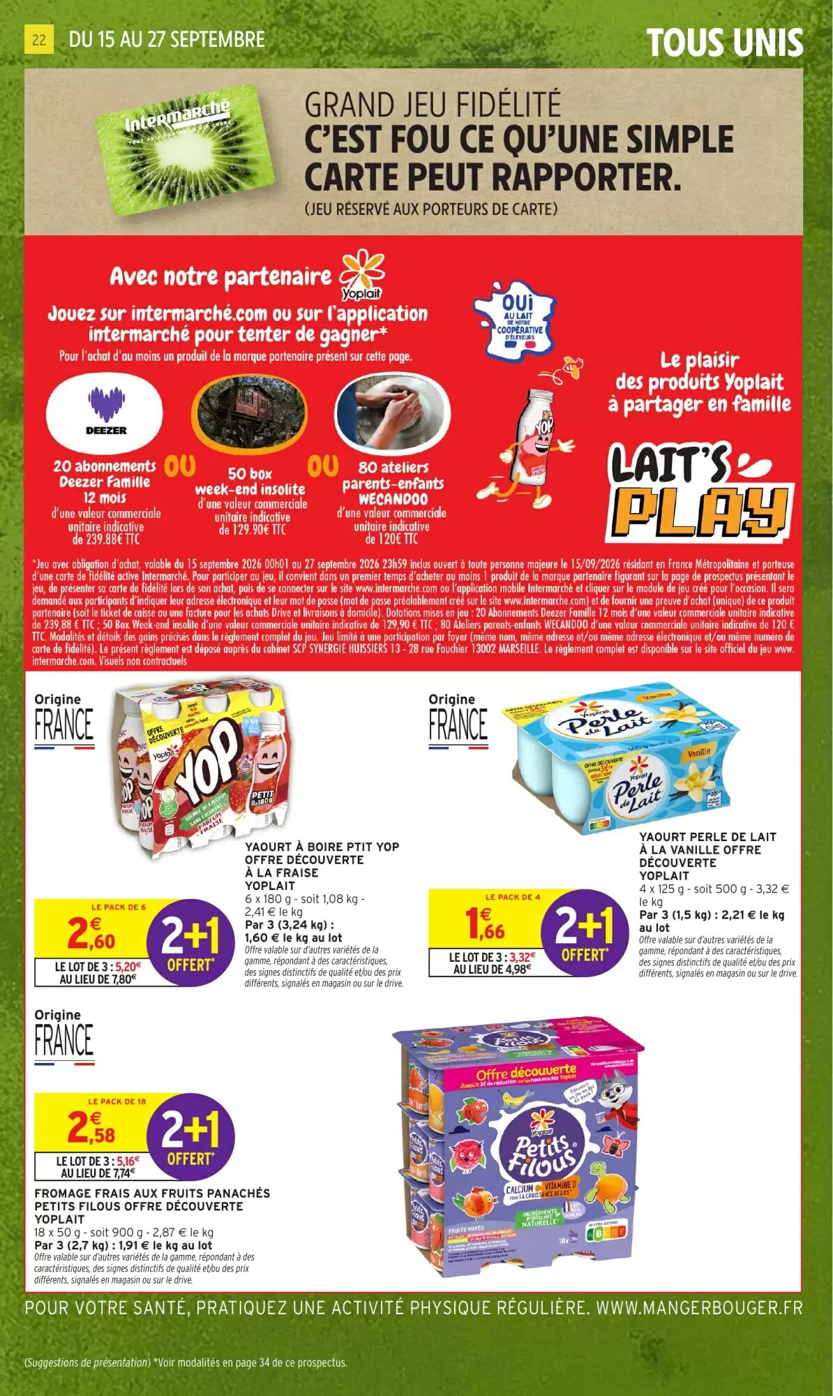 Prospectus promotionnel Intermarché Hyper valable à partir du 15/09/2026 - Page 22.
