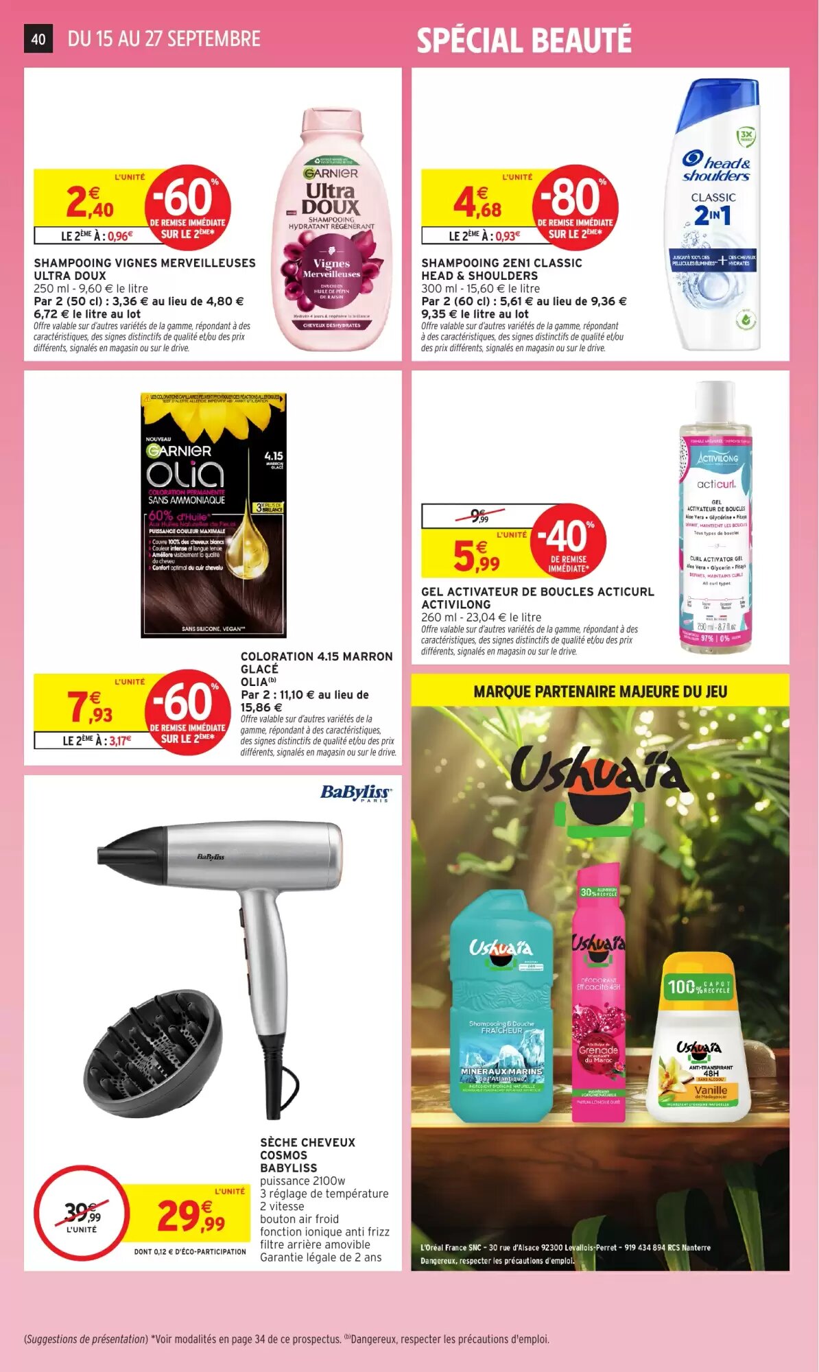 Prospectus promotionnel Intermarché Hyper valable à partir du 15/09/2026 - Page 40.