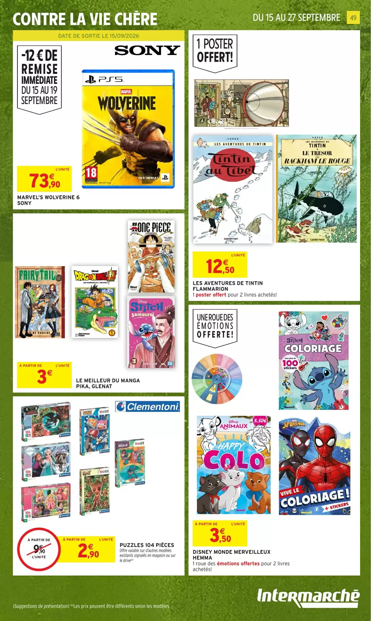 Prospectus promotionnel Intermarché Hyper valable à partir du 15/09/2026 - Page 49.