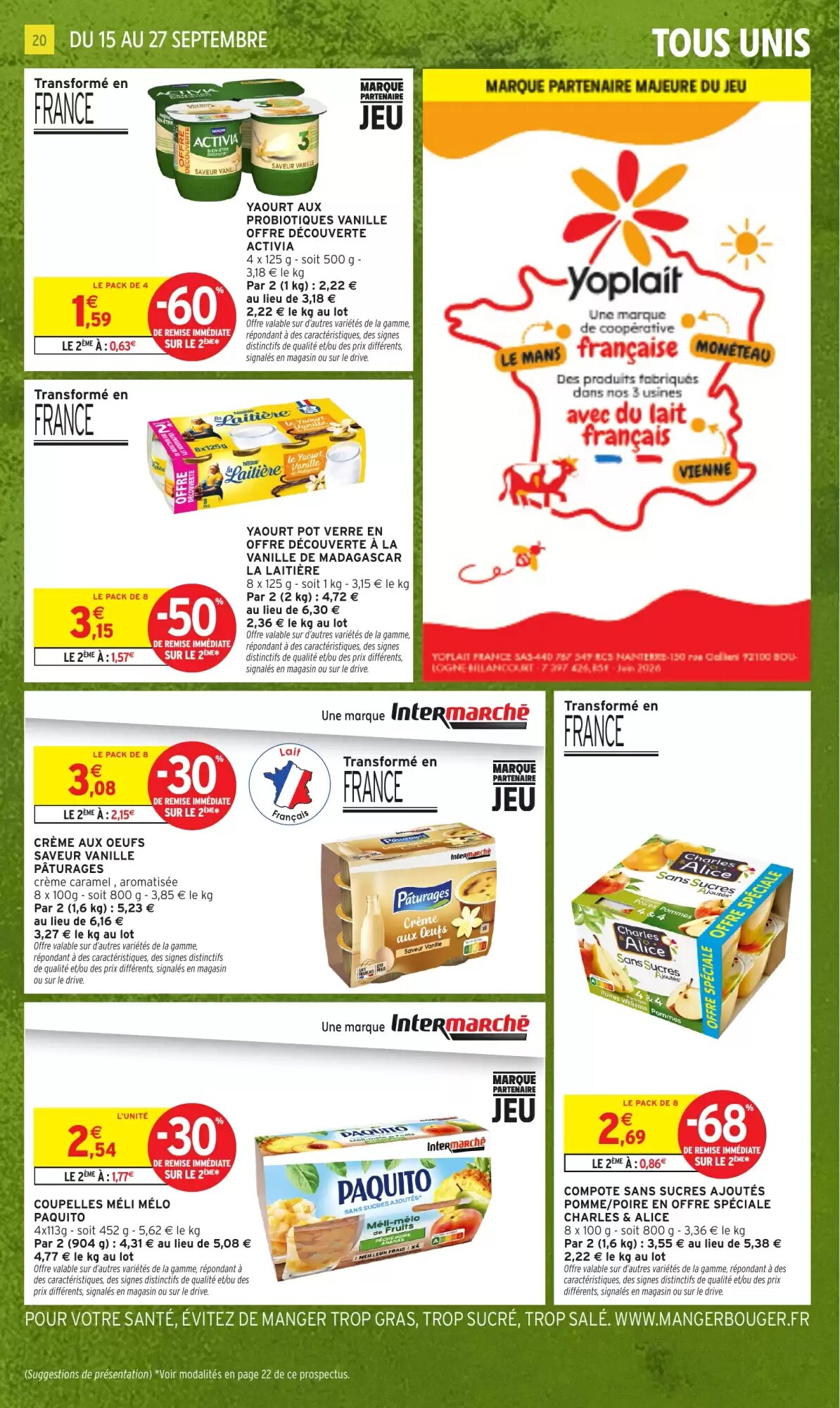 Prospectus promotionnel Intermarché valable à partir du 15/09/2026 - Page 20.