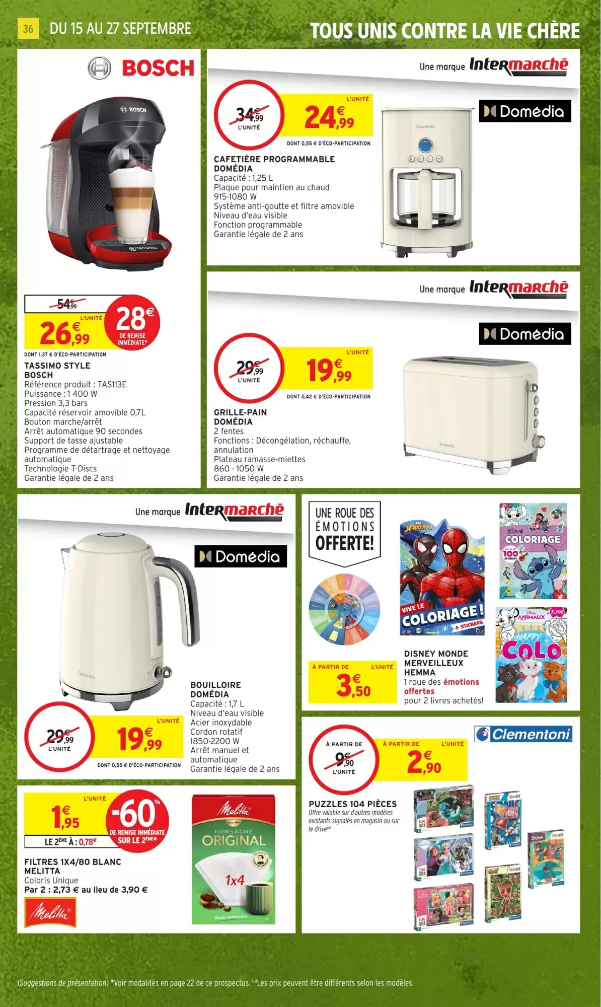 Prospectus promotionnel Intermarché valable à partir du 15/09/2026 - Page 36.
