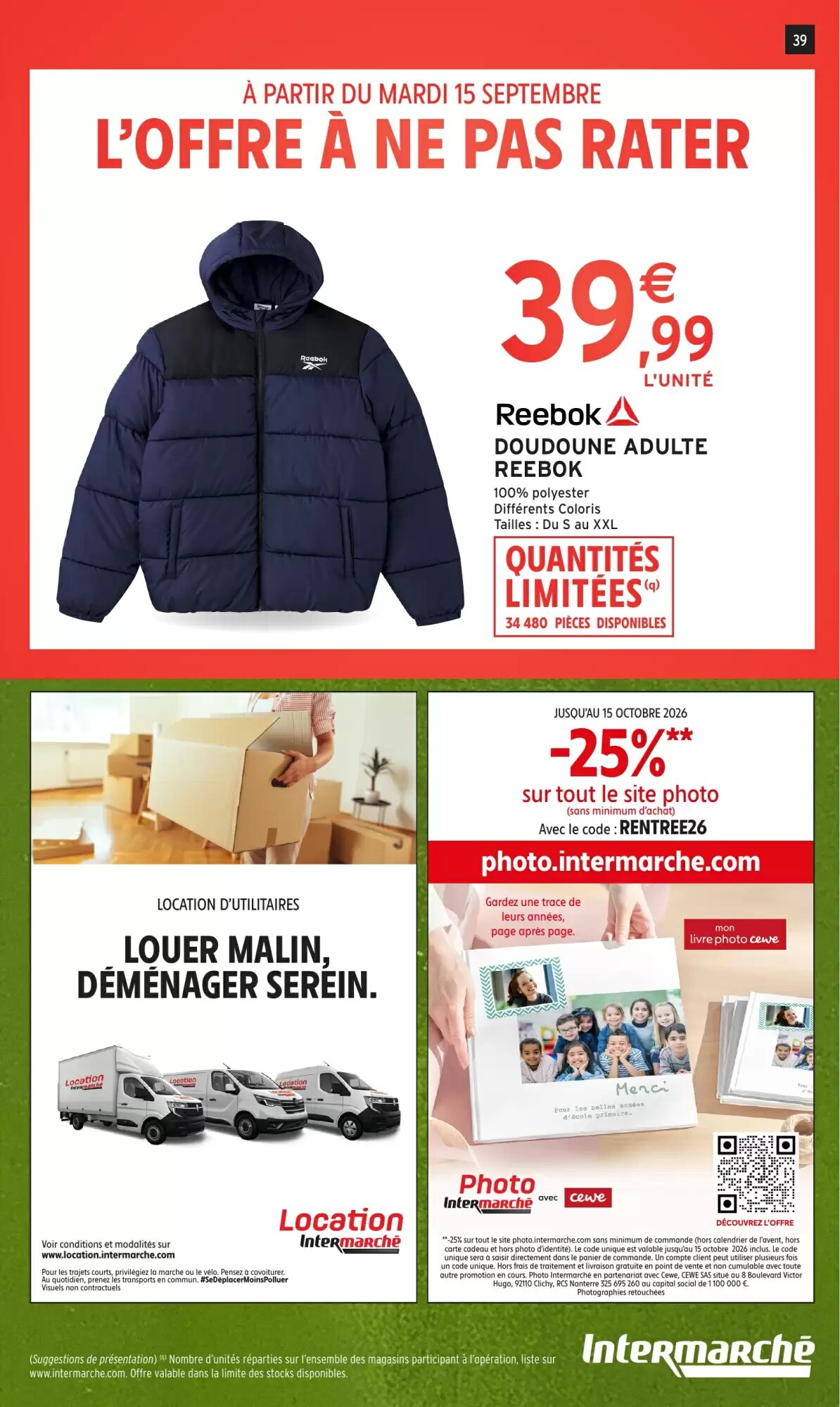 Prospectus promotionnel Intermarché valable à partir du 15/09/2026 - Page 39.