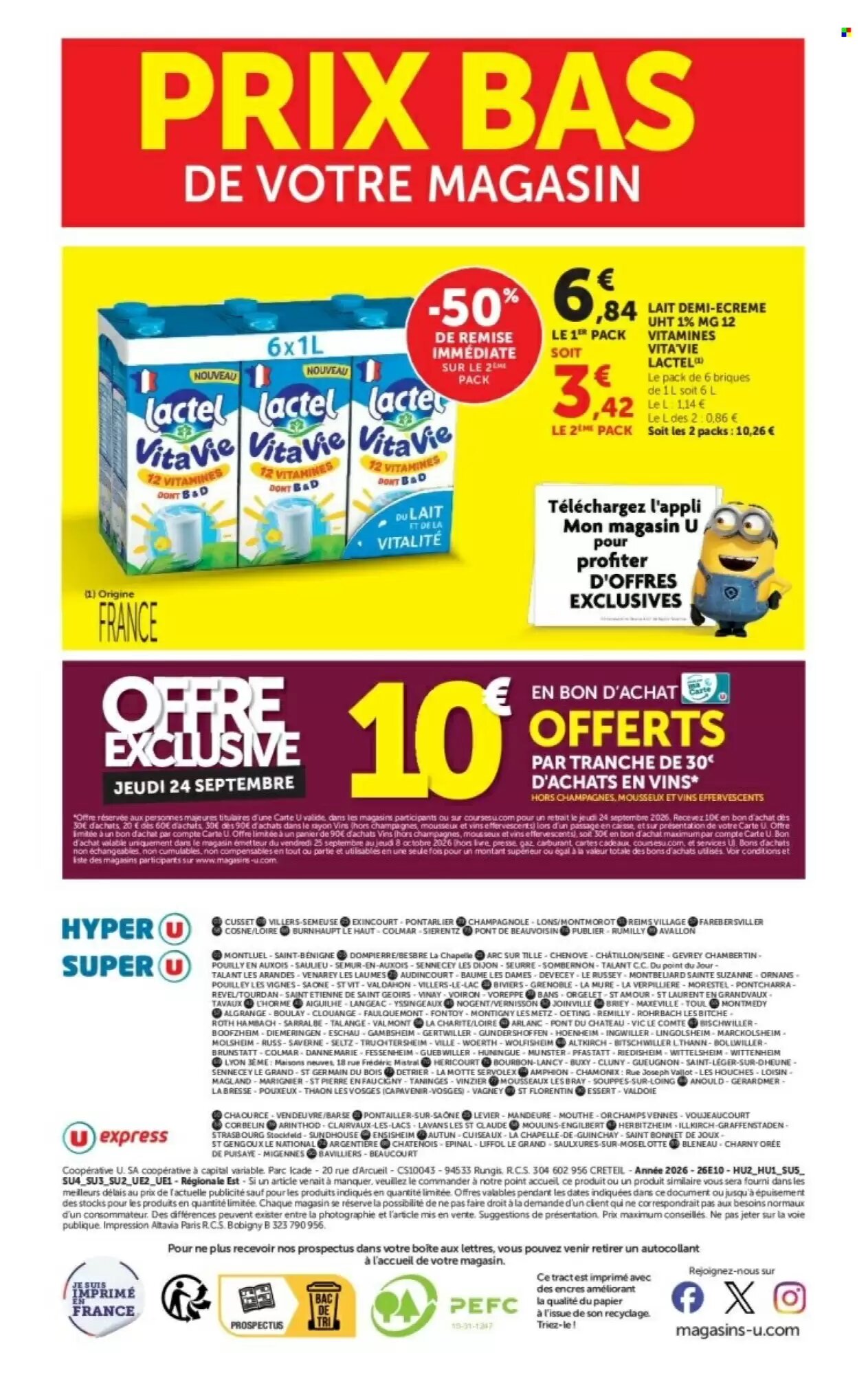 Prospectus promotionnel Hyper U valable à partir du 15/09/2026 - Page 36.