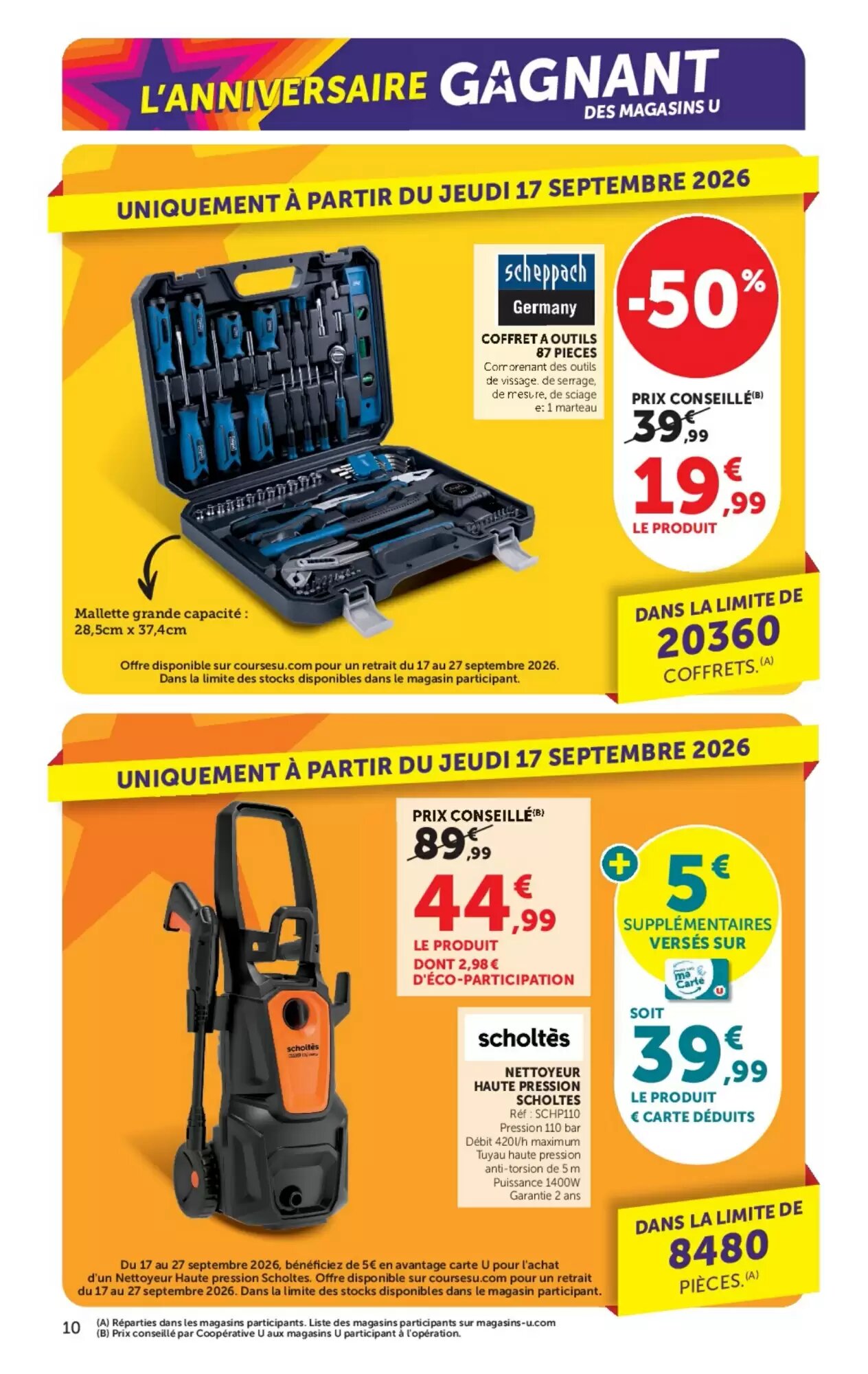Prospectus promotionnel Hyper U valable à partir du 15/09/2026 - Page 10.