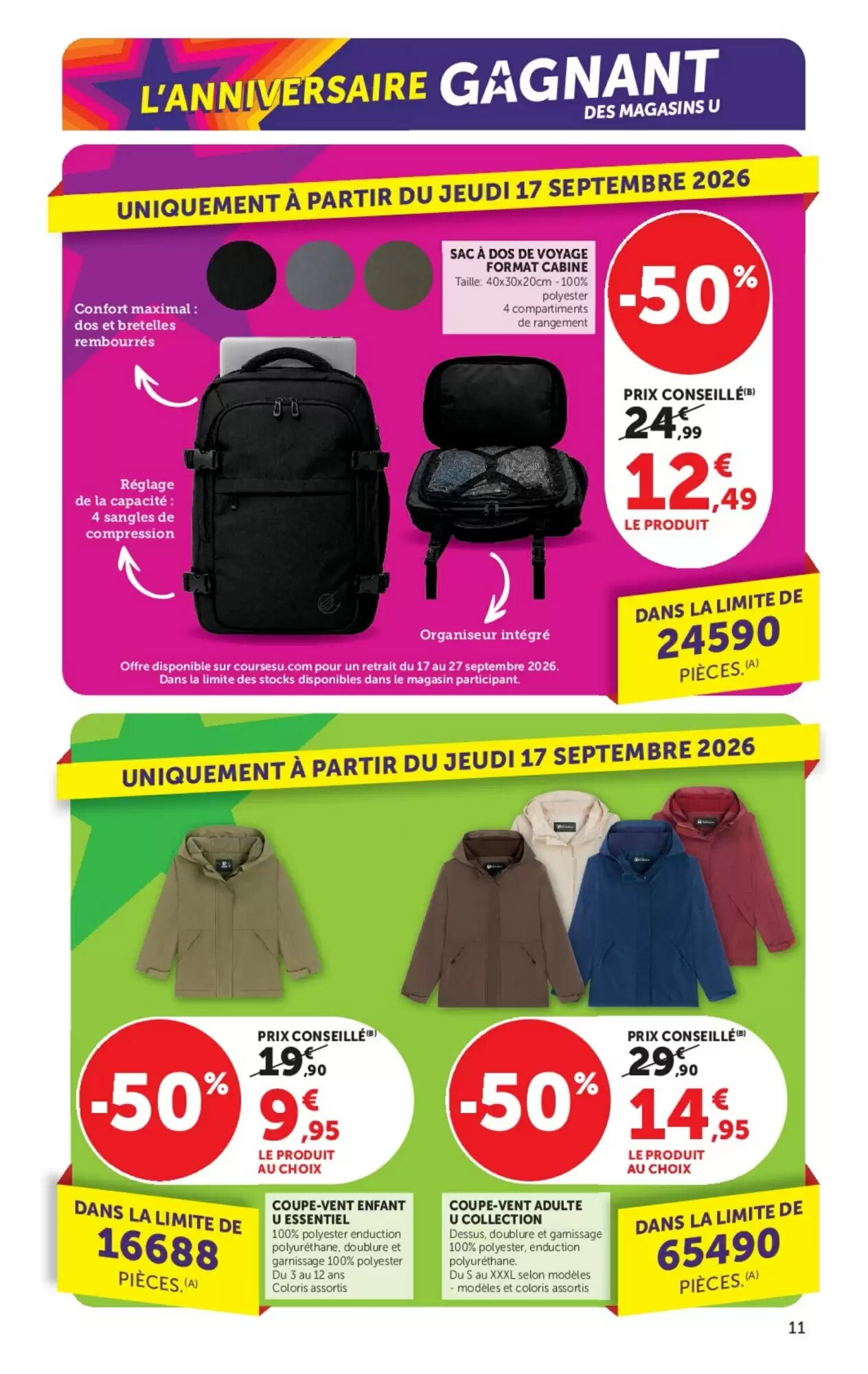 Prospectus promotionnel Hyper U valable à partir du 15/09/2026 - Page 11.