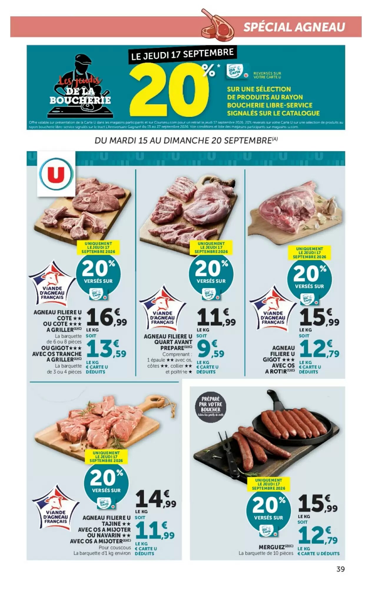 Prospectus promotionnel Hyper U valable à partir du 15/09/2026 - Page 39.
