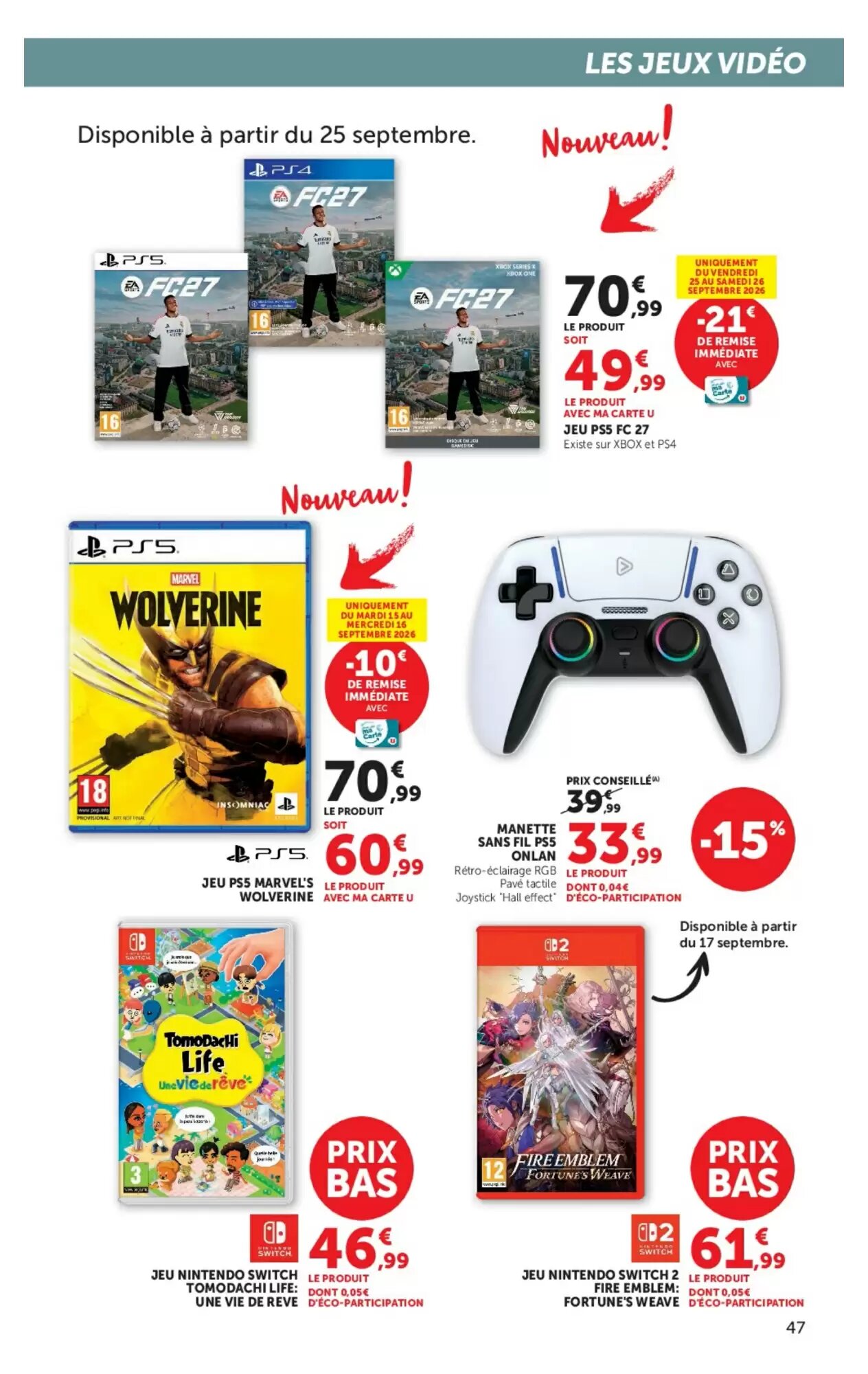 Prospectus promotionnel Hyper U valable à partir du 15/09/2026 - Page 47.