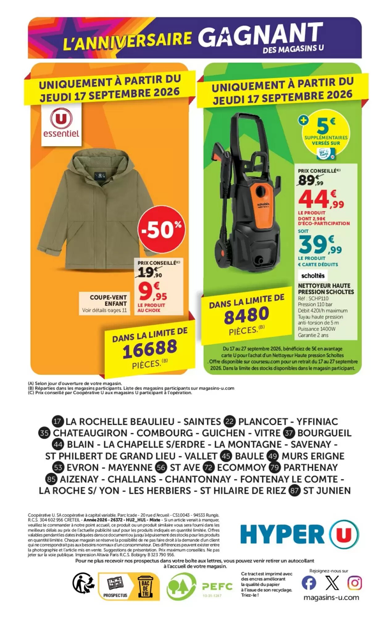 Prospectus promotionnel Hyper U valable à partir du 15/09/2026 - Page 52.