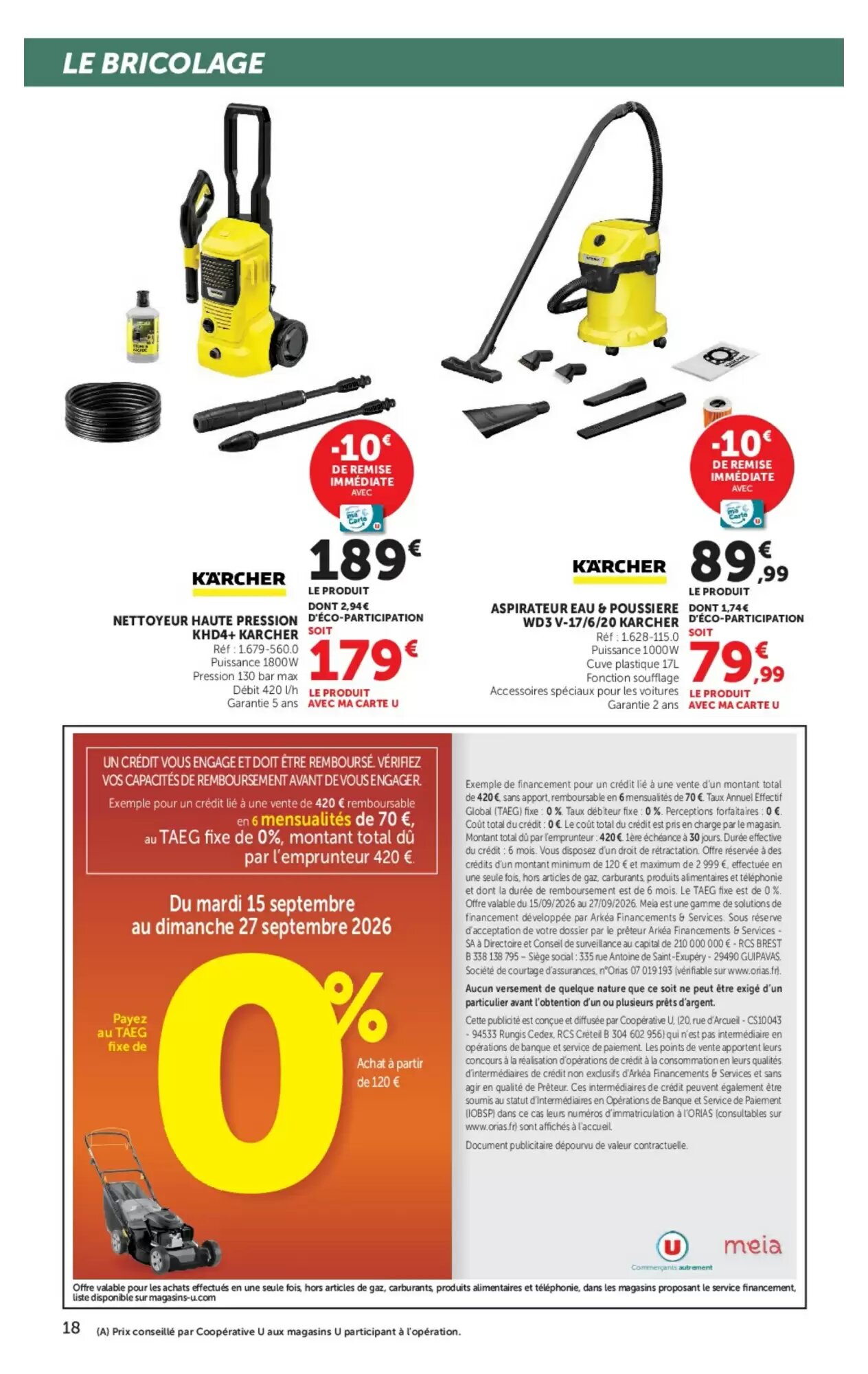 Prospectus promotionnel Hyper U valable à partir du 15/09/2026 - Page 18.