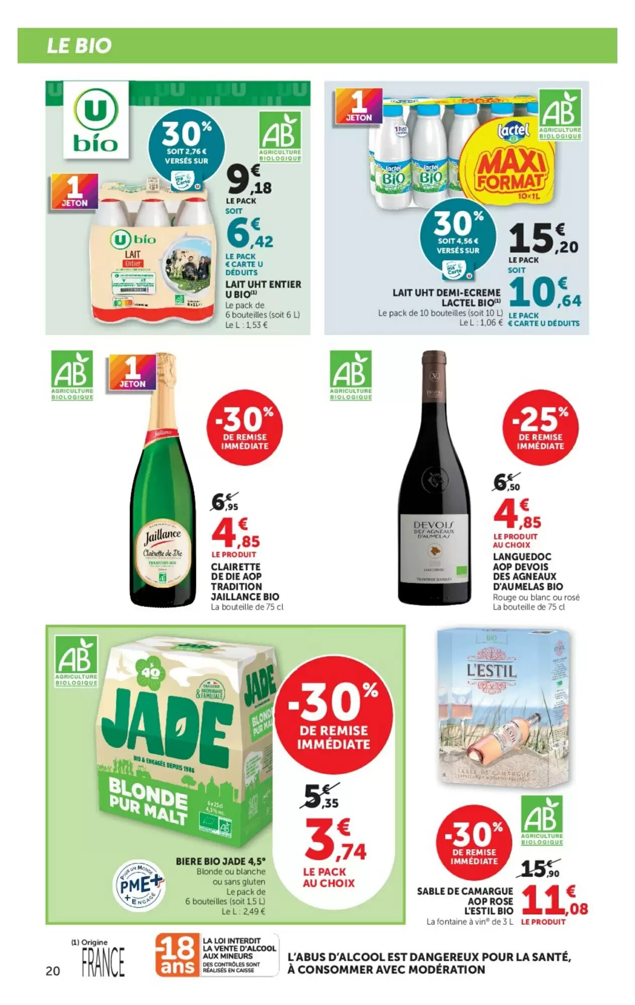 Prospectus promotionnel Super U valable à partir du 15/09/2026 - Page 20.