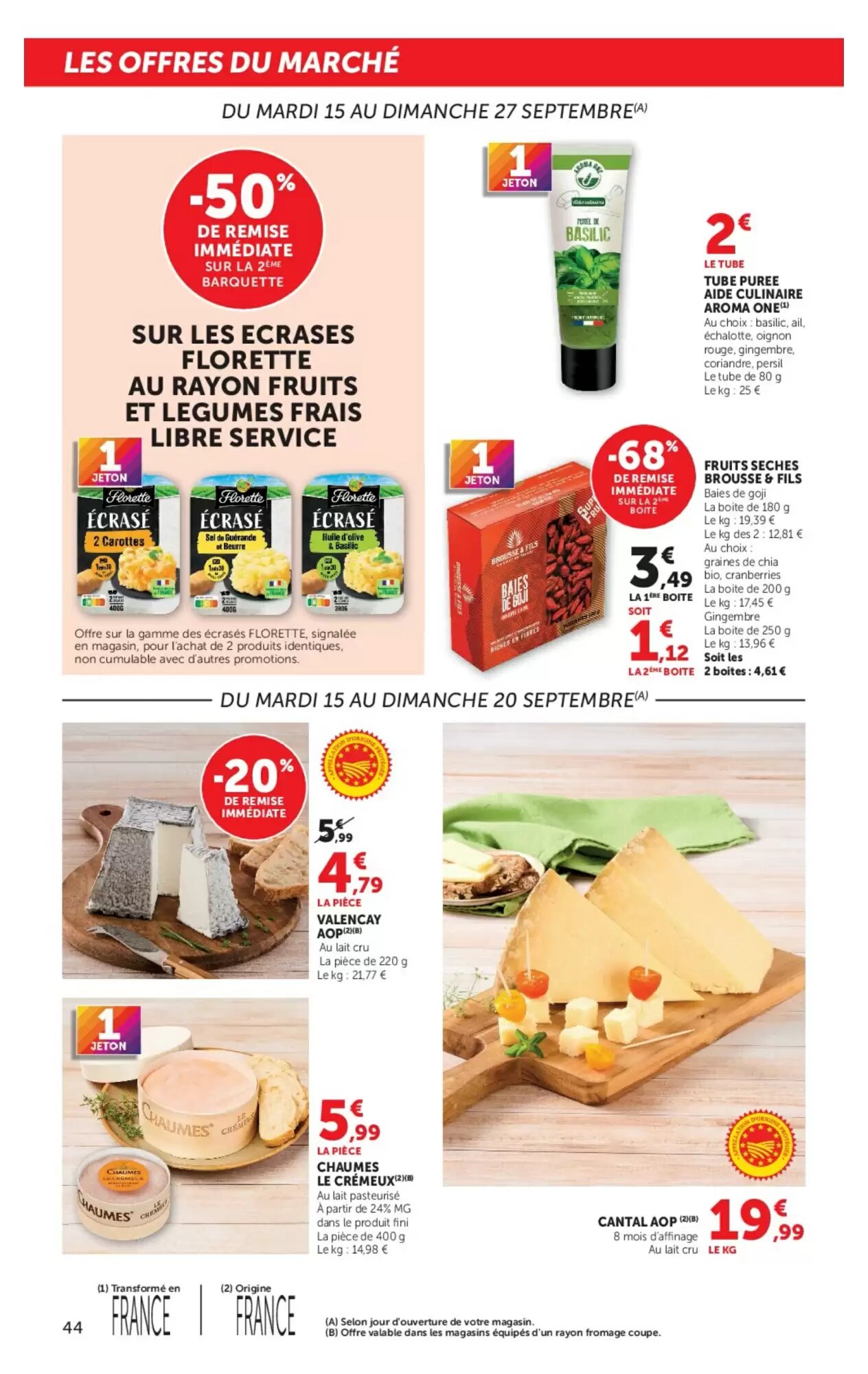 Prospectus promotionnel Super U valable à partir du 15/09/2026 - Page 44.